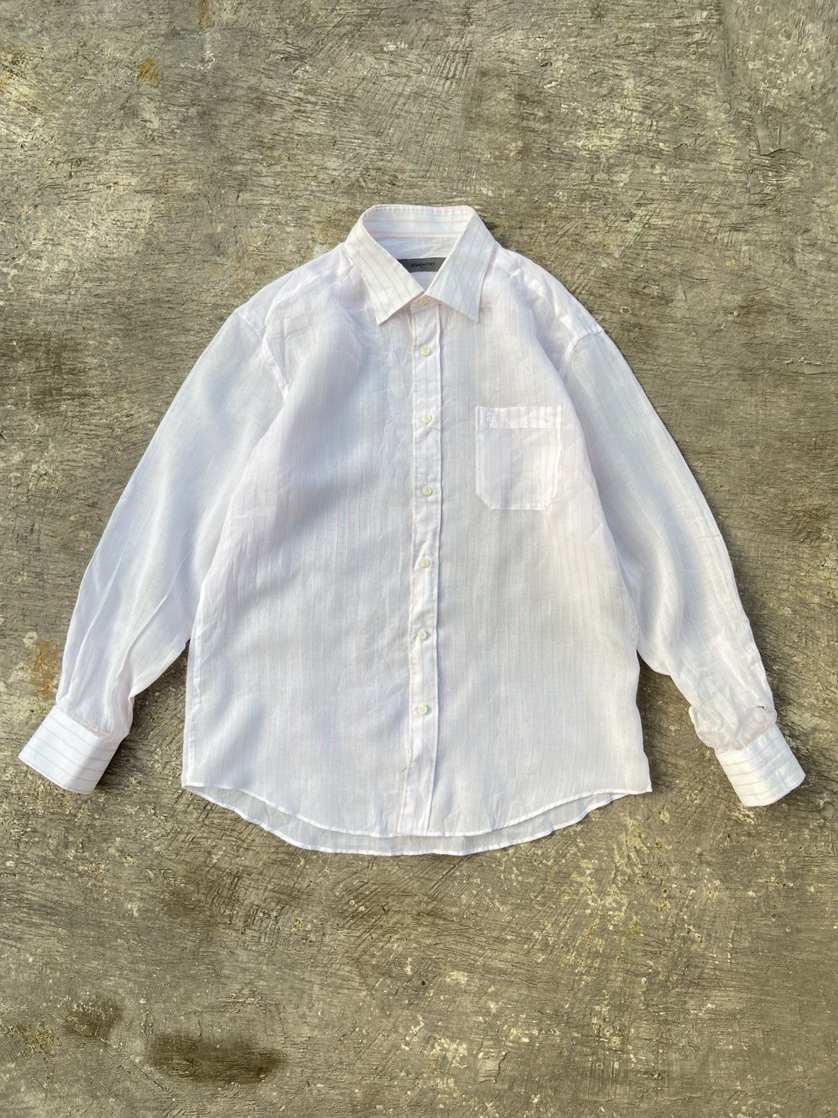 Givenchy 💸NEED GONE💸Givenchy Linen Stripe Button Ups Shirt Size US L / EU 52-54 / 3 - 1 Thumbnail