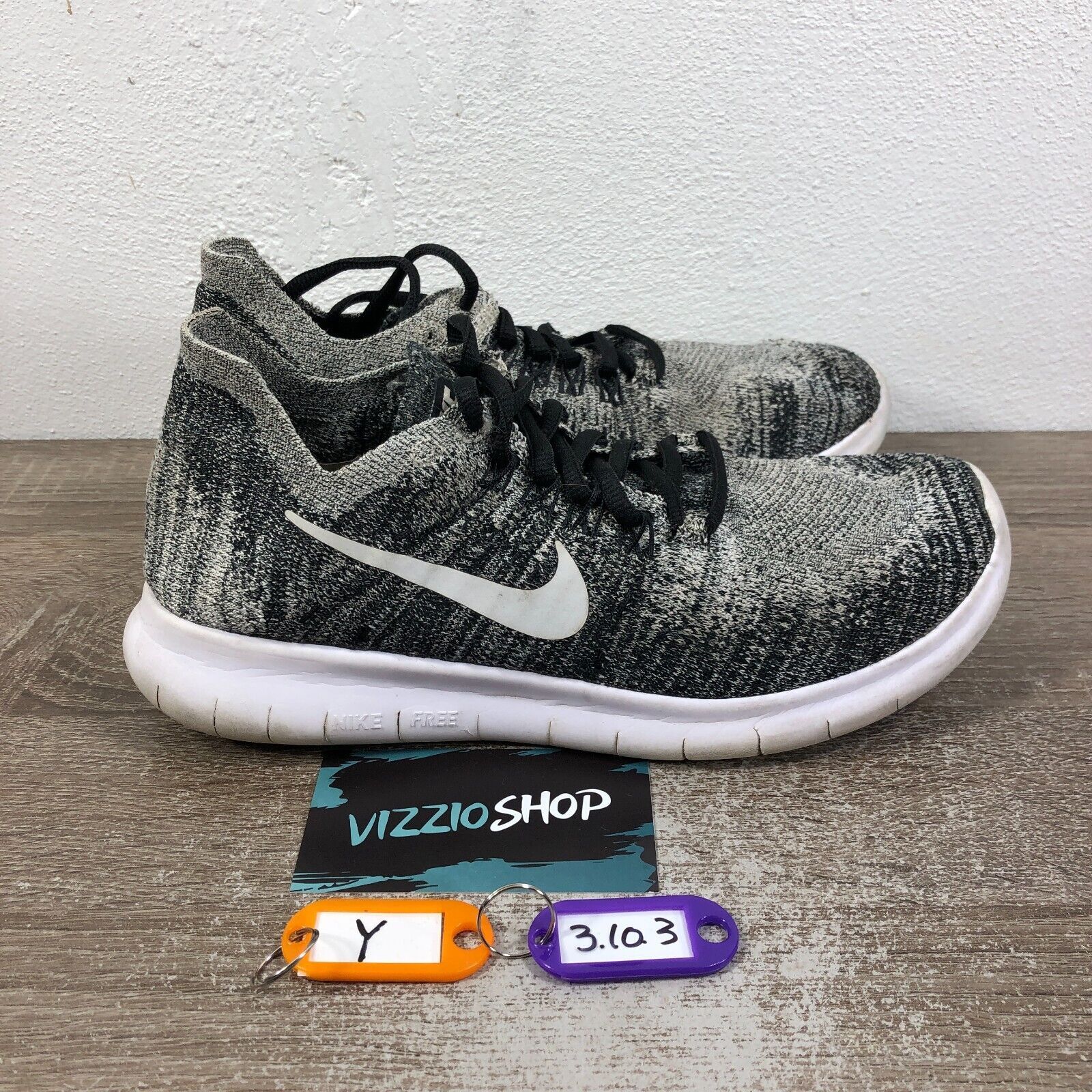 Nike Nike Free RN Flyknit 2017 Oreo Gray Women s 7.5 880844 003 Grailed