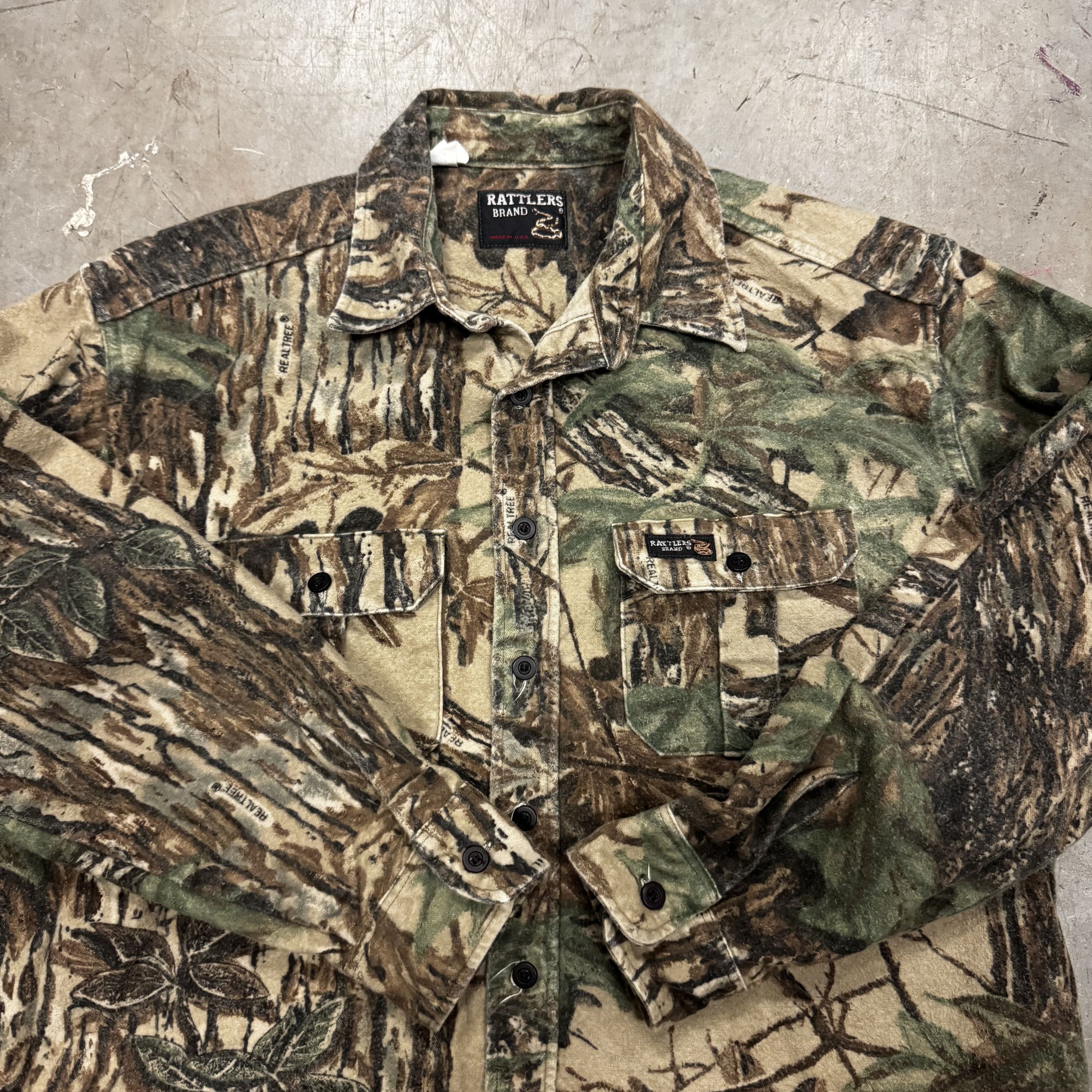 Realtree × Vintage VTG 90s Rattlers Brand RealTree Camo Button Down Shirt Size US L / EU 52-54 / 3 - 2 Thumbnail