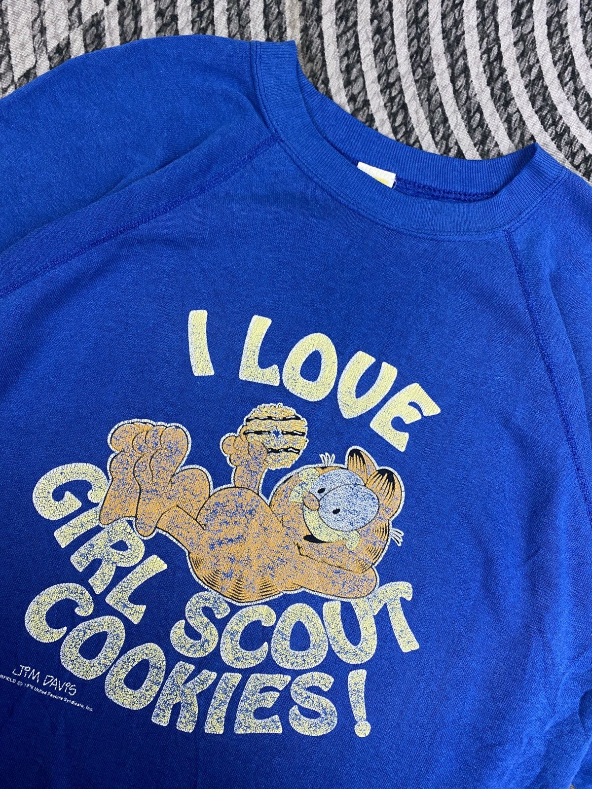 Vintage 🔥80s Vintage Garfield Girl Scout Jim Davis Sweatshirt Size US M / EU 48-50 / 2 - 5 Thumbnail