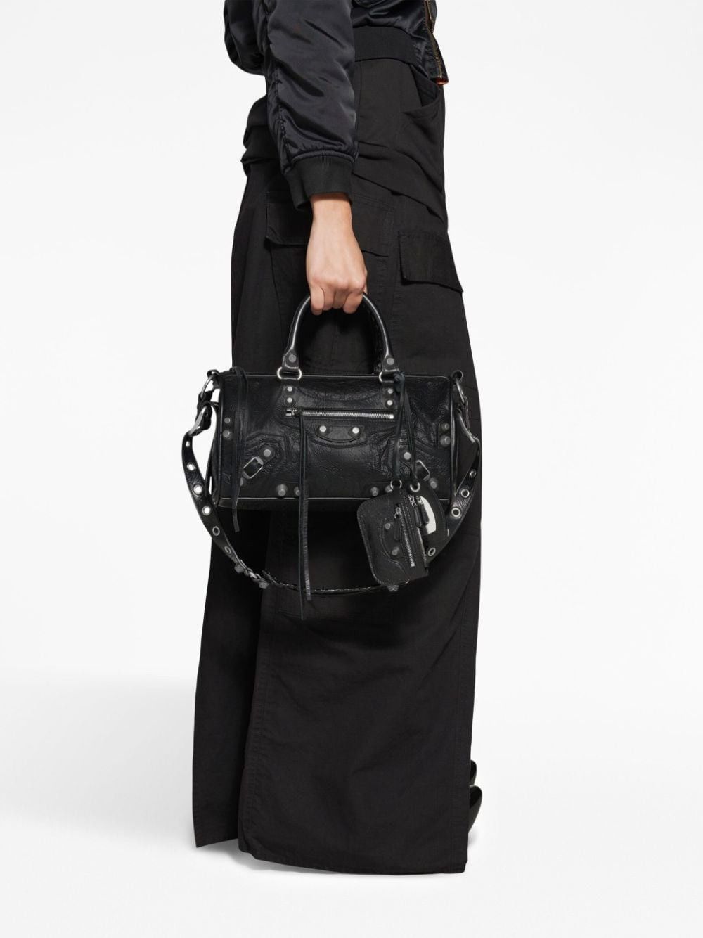 Balenciaga o1mt1gz0125 Size: OS / Le Cagole Medium Duffle Bag in Black Size ONE SIZE - 3 Thumbnail