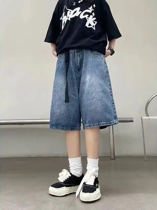 Japanese Brand Retro loose wide leg denim shorts Size US 32 / EU 48 - 1 Thumbnail