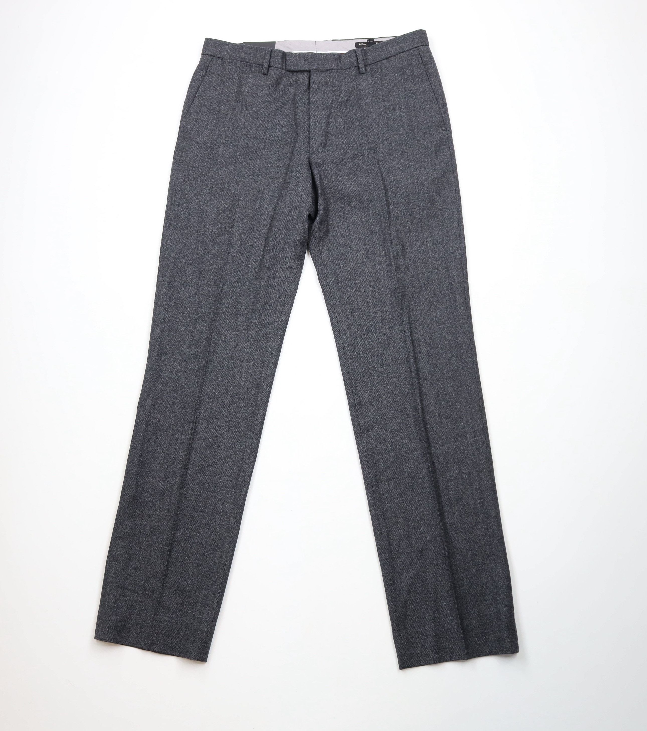 Banana Republic × Vintage New Banana Republic Wool Modern Slim Fit Dress Pants Gray Size US 35 - 1 Thumbnail