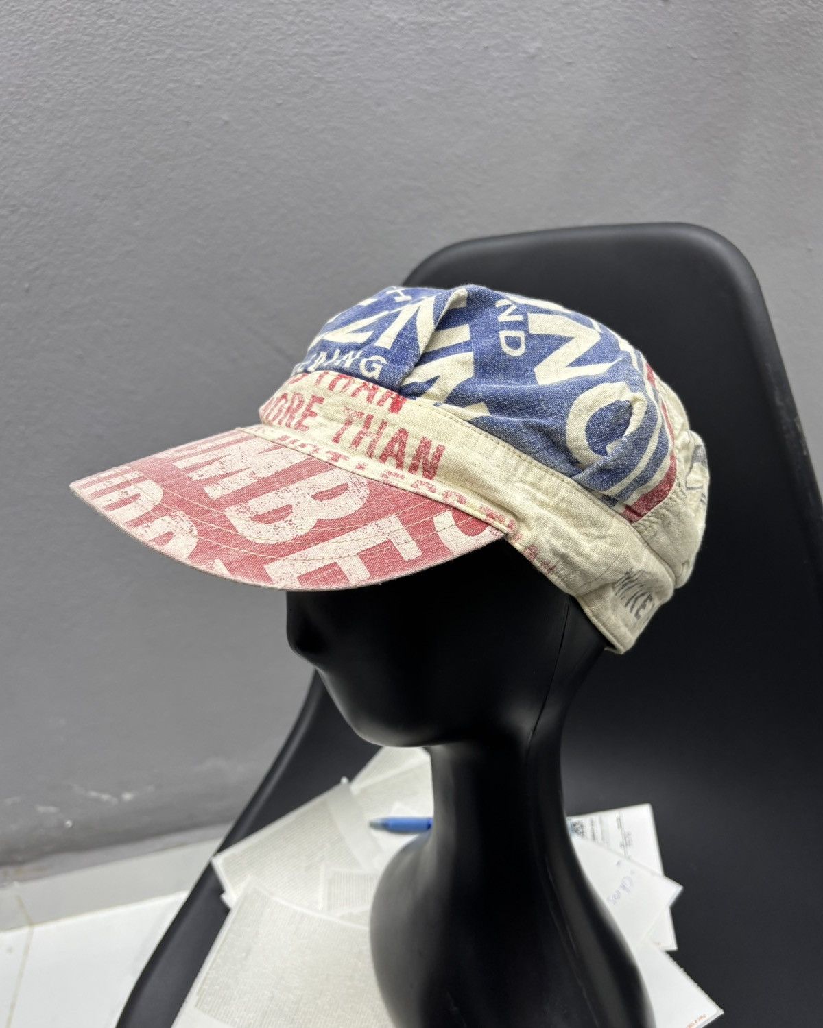 Undercover DENIM DUNGAREE HAT VINTAGE MICKEY FLAG Size ONE SIZE - 2 Thumbnail