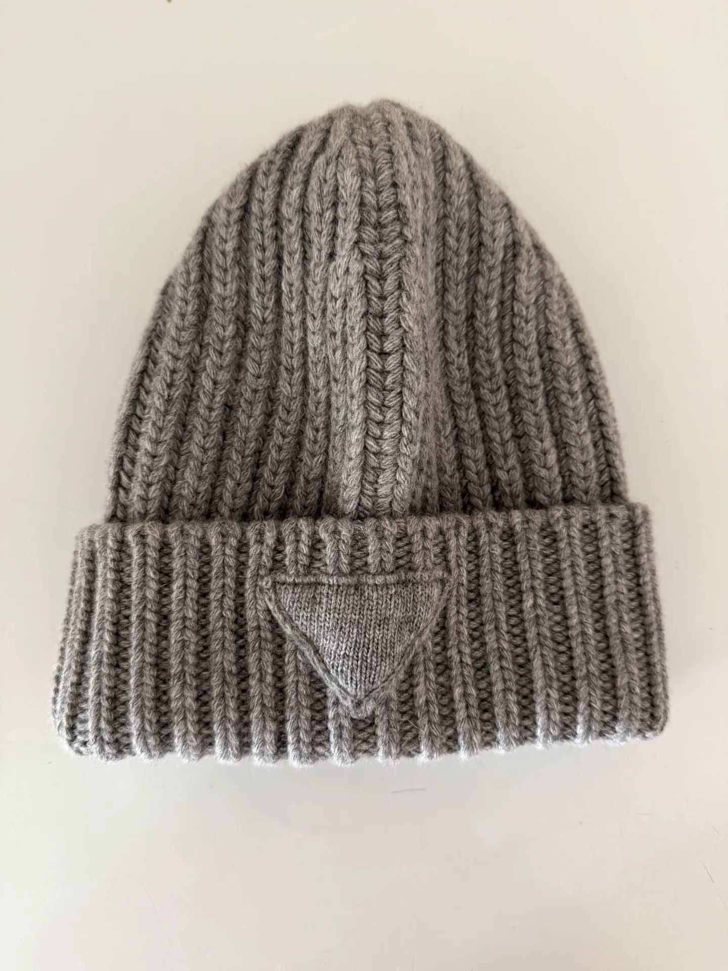 Prada Prada Gray Wool Knit Hat Size ONE SIZE - 1 Thumbnail