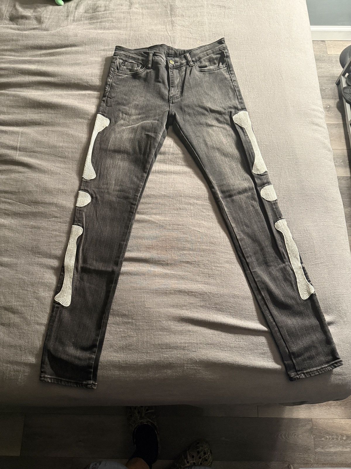 MNML MNML Black skulltrooper pants Size US 32 / EU 48 - 1 Thumbnail