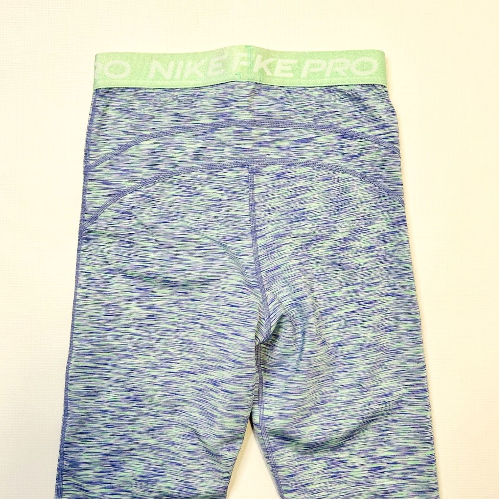 Nike Nike Pro Space-Dyed Cropped Tights Women M Multicolor Space Glow Compression Moisture Wicking 82% Polyester 18% Spandex Athletic Leggings Size ONE SIZE - 4 Thumbnail
