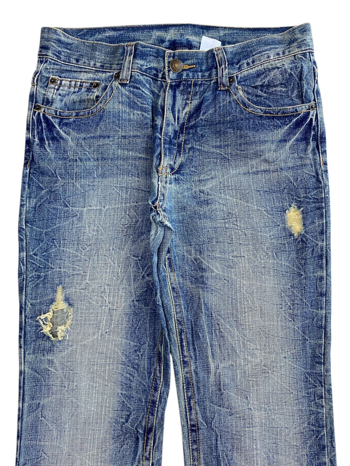Japanese Brand Japanese Brand Thunder Faded Wash Style Loose Jeans Size US 32 / EU 48 - 2 Thumbnail