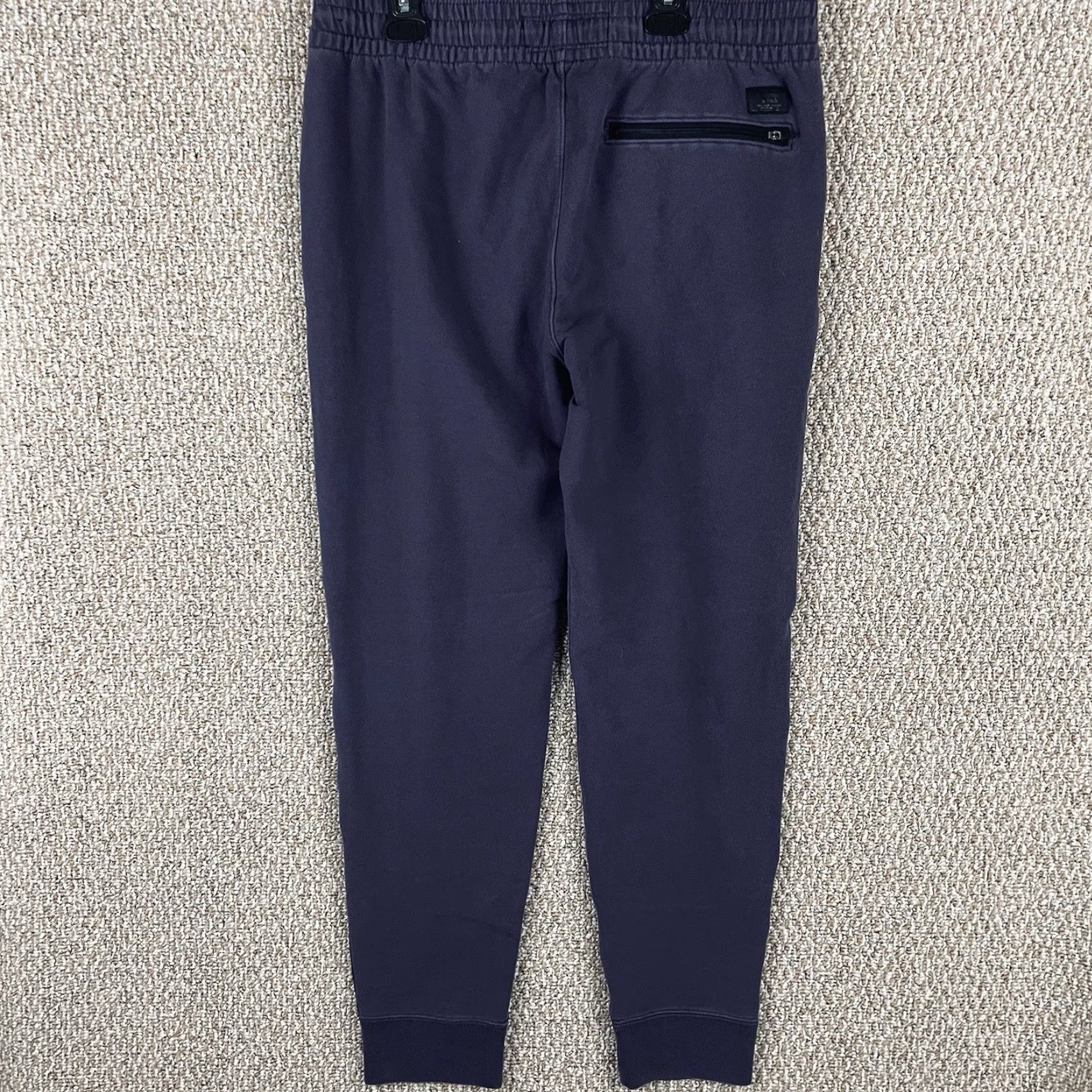 Abercrombie & Fitch Abercrombie & Fitch Joggers Sweatpants Men’s M Purple Stripe 90s Logo Athleisure Gym Running Pockets Elastic Waist Cotton Blend Regular Pants Size US 31 - 3 Thumbnail