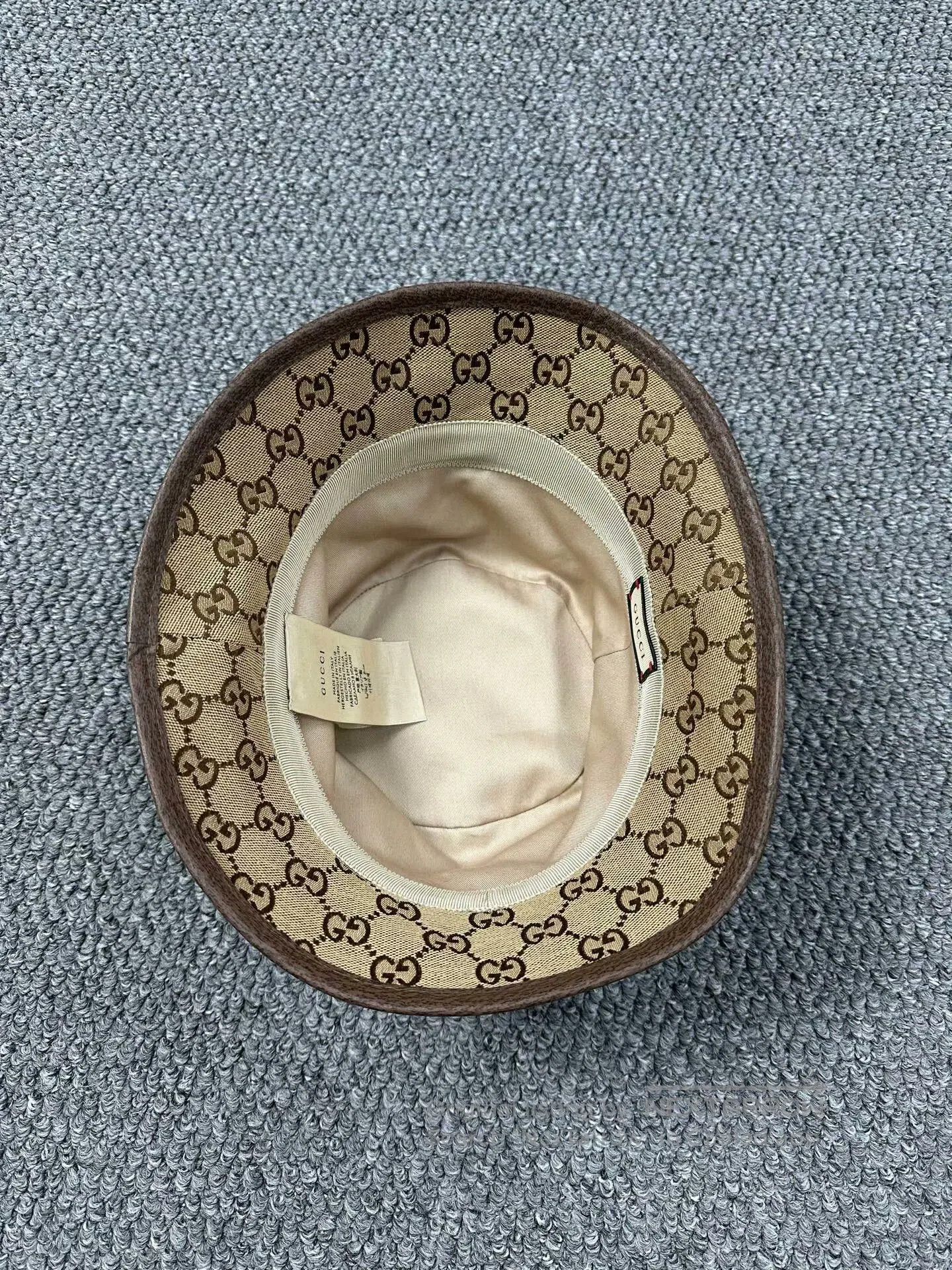 Gucci Gucci Brown Double G Logo Fisherman Hat. Size ONE SIZE - 3 Thumbnail