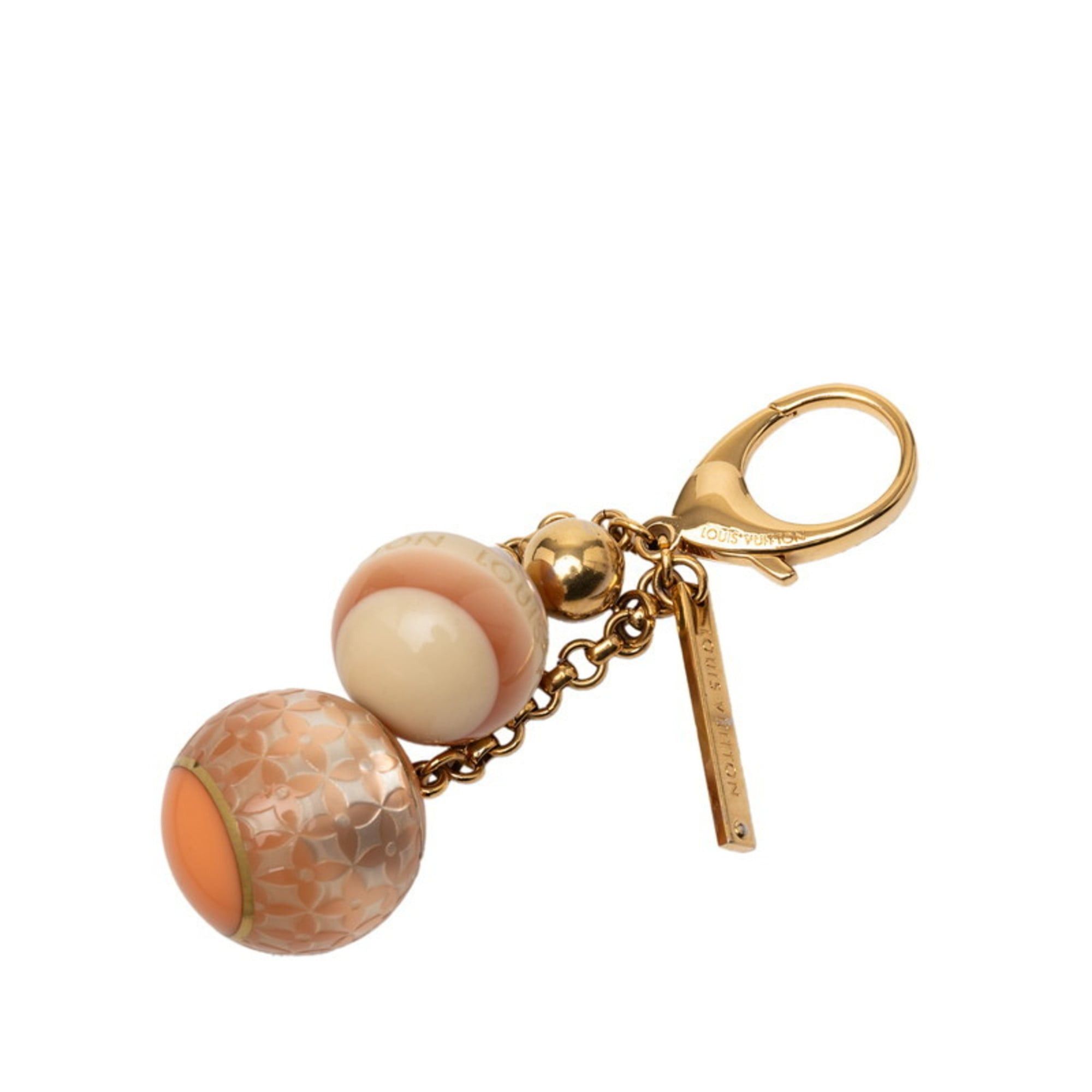 Louis Vuitton Louis Vuitton Bijou Sac Mini Lin Croisette Violine Charm Keyring M65643 Beige Pink Ivory Plated Resin Women's LOUIS VUITTON Size ONE SIZE - 1 Thumbnail