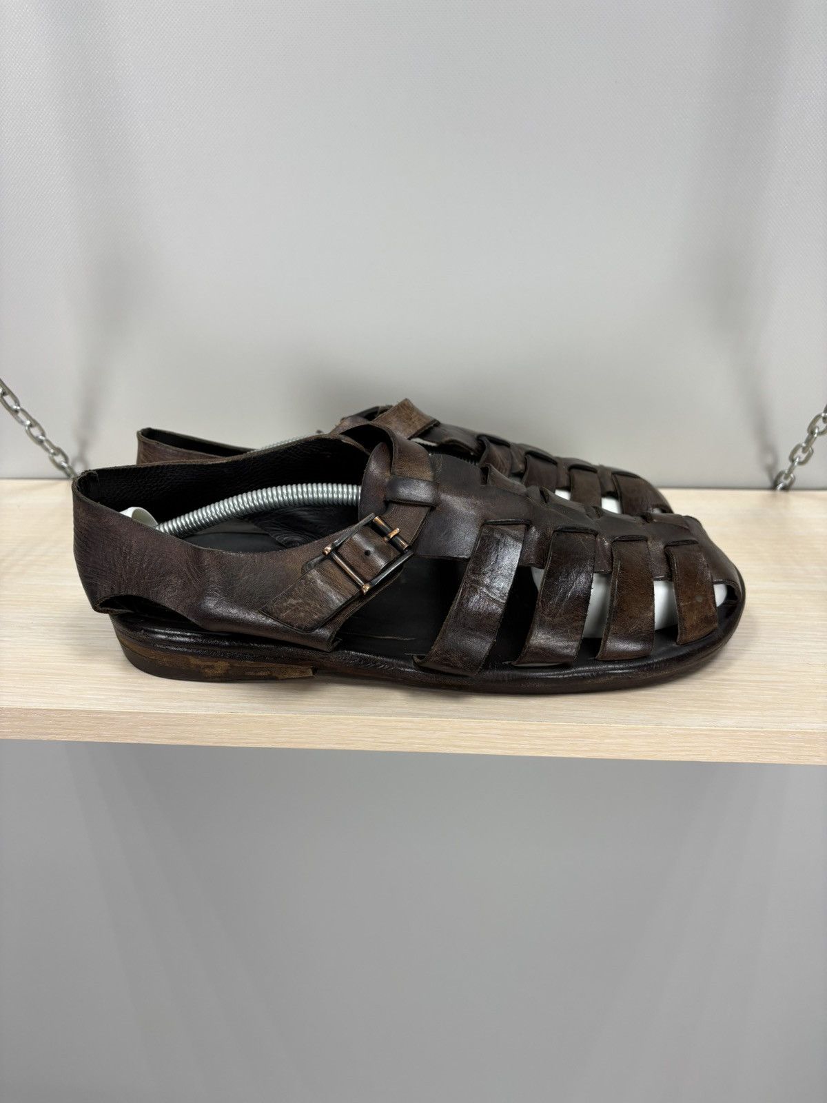 Other Mens leather sandals Zeha Berlin Size 42 Color Brown Size US 9 / EU 42 - 6 Thumbnail