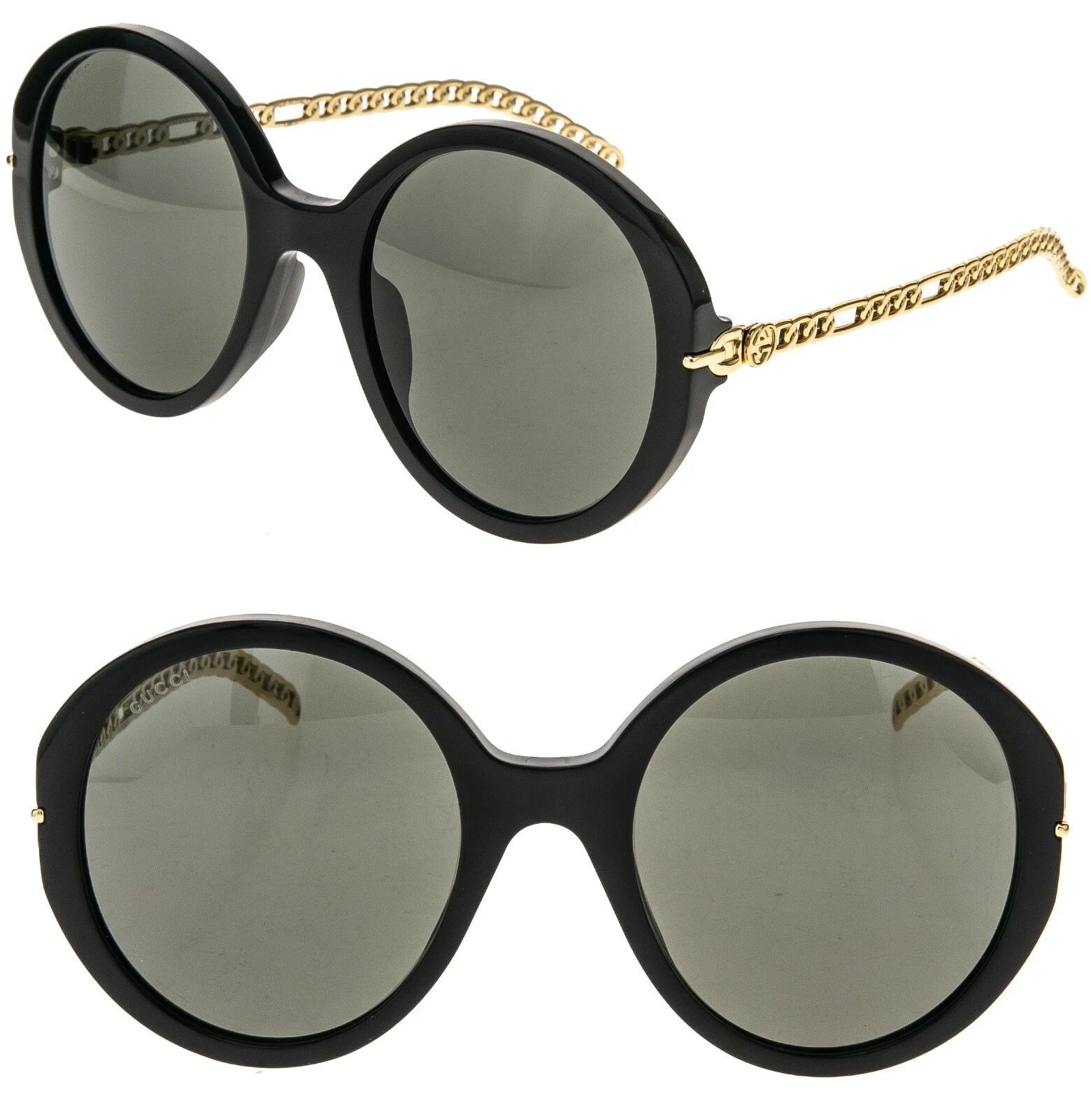 Gucci GUCCI GG0726 CHAIN 0726 Gold Black Heart Logo Detachable 005 Size ONE SIZE - 1 Thumbnail