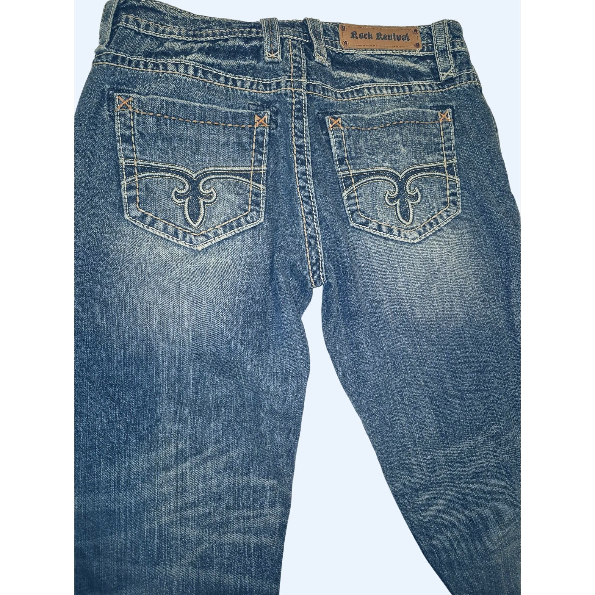 Rock Revival Rock Revival Distressed Relaxed Fit Jeans Size 10 Medium Was Size 32" / US 10 / IT 46 - 11 Thumbnail