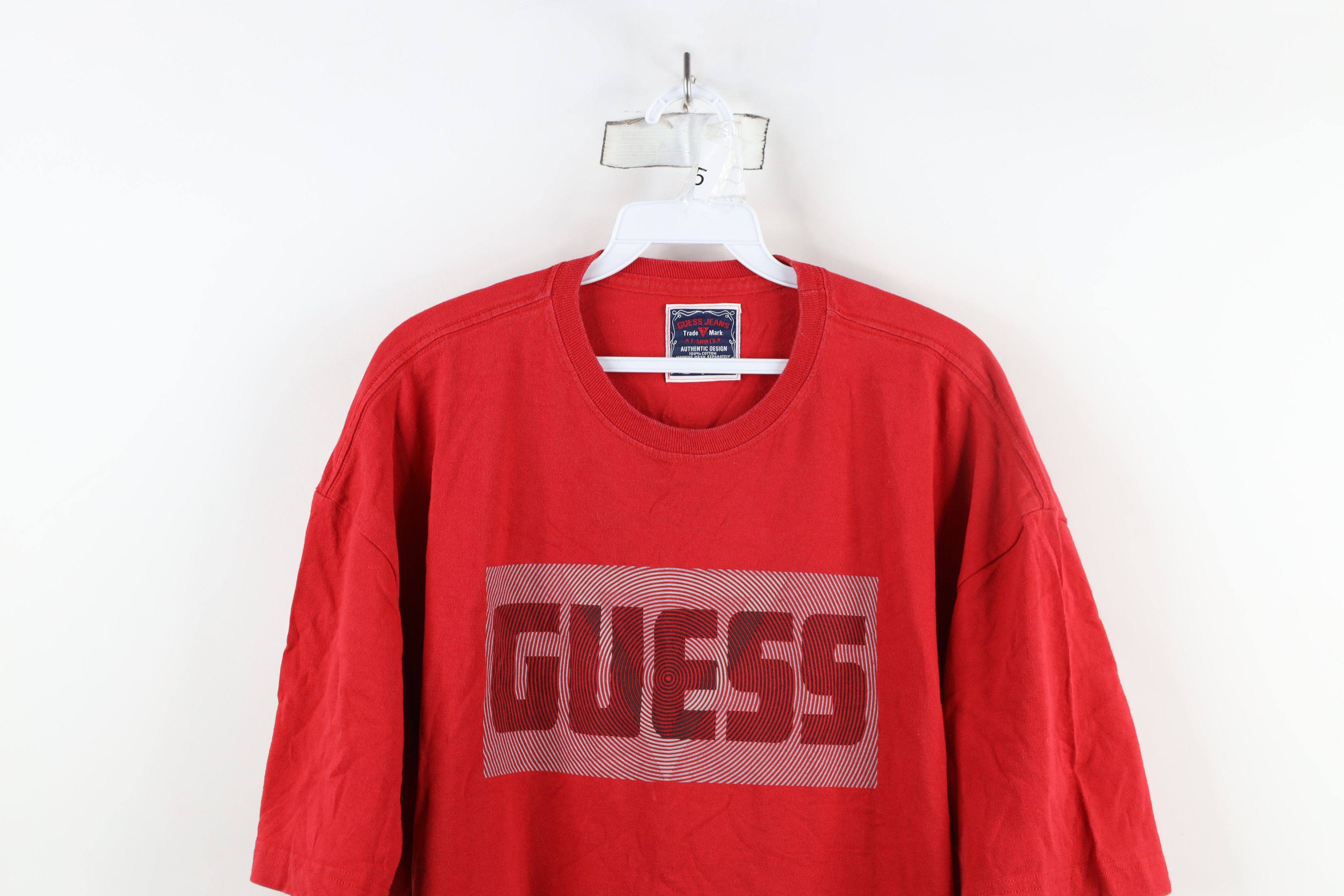 Guess × Vintage Vintage 90s Guess Spell Trippy Box Logo Short Sleeve T-Shirt Size US XXL / EU 58 / 5 - 2 Thumbnail