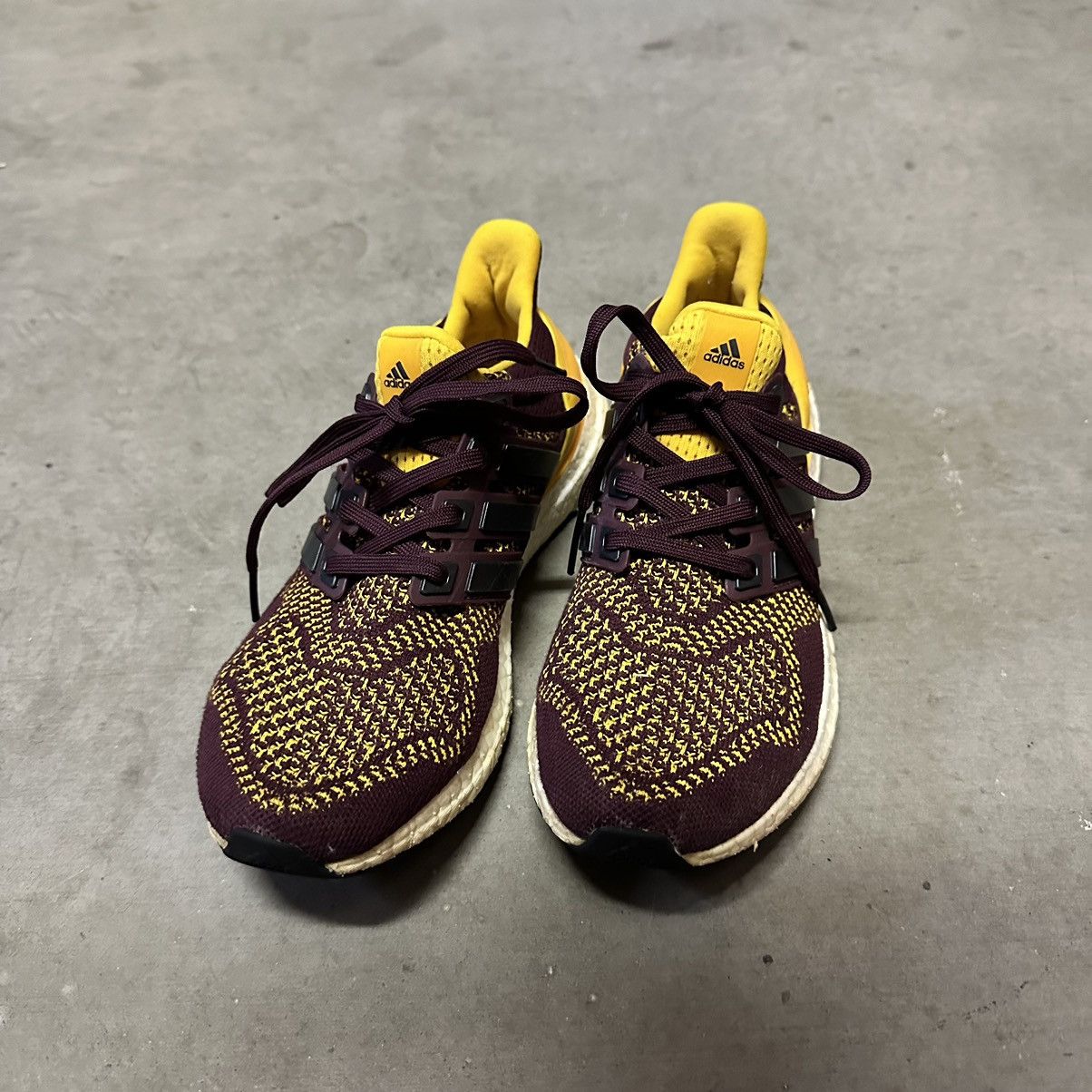 adidas Ultra Boost 1.0 Arizona State ASU Burgundy Yellow 6.5
