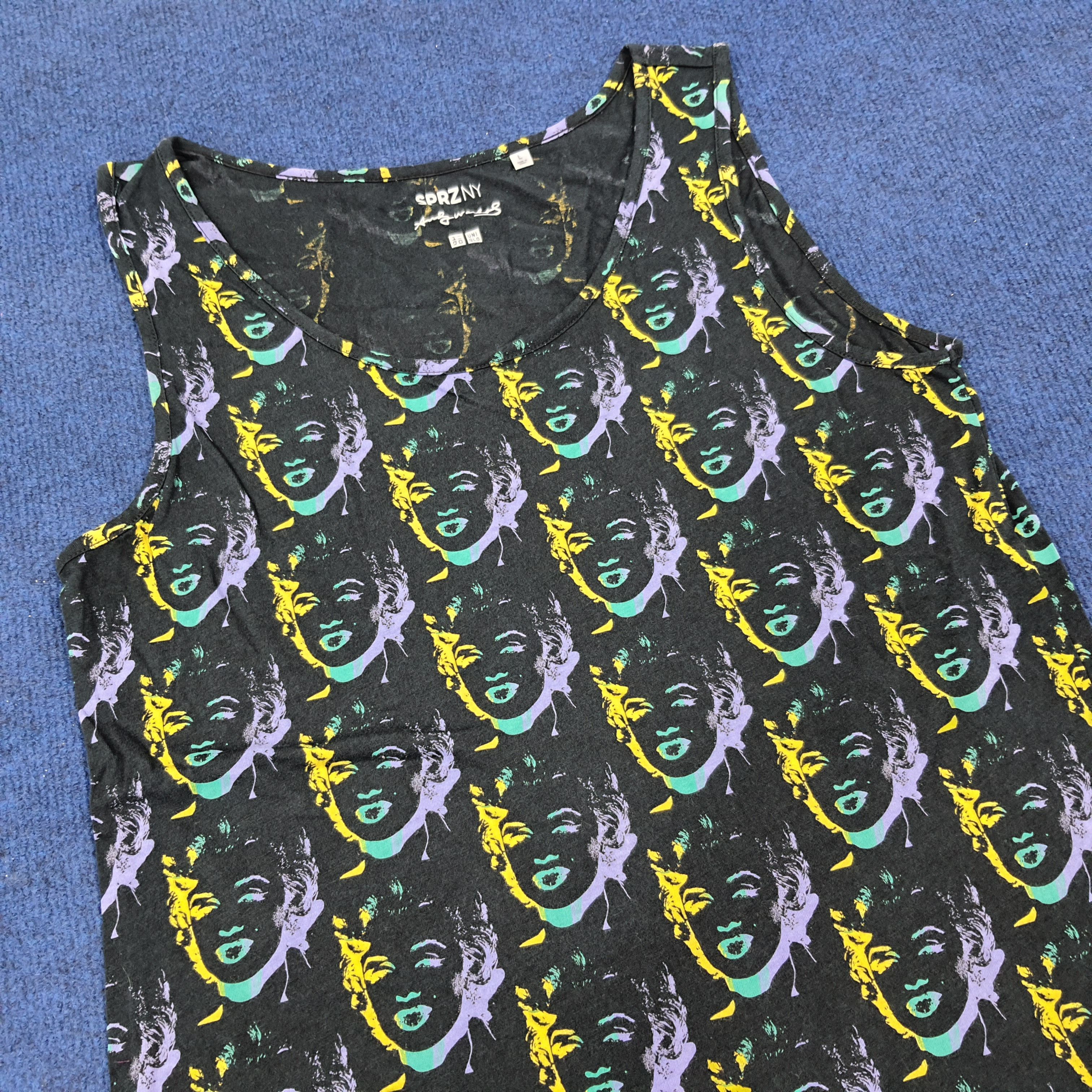 Andy Warhol × Vintage Vintage Andy Warhol Japan Brand Overprint Sleeveless Tshirt Size US S / EU 44-46 / 1 - 2 Thumbnail