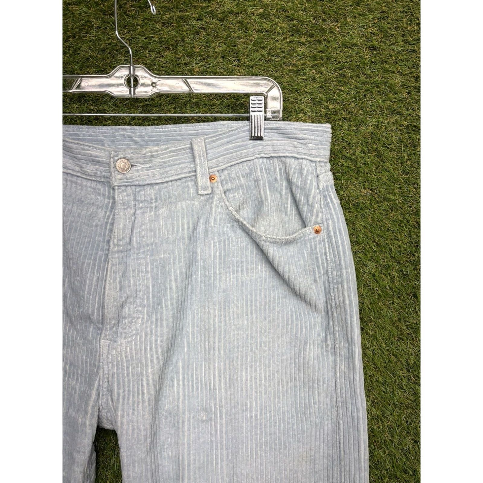 Levi's VINTAGE Levi's 505 Corduroy Pants Mens 38x30 Gray Regular Straight Leg Khakis 90s USA Mens Size US 38 / EU 54 - 7 Thumbnail