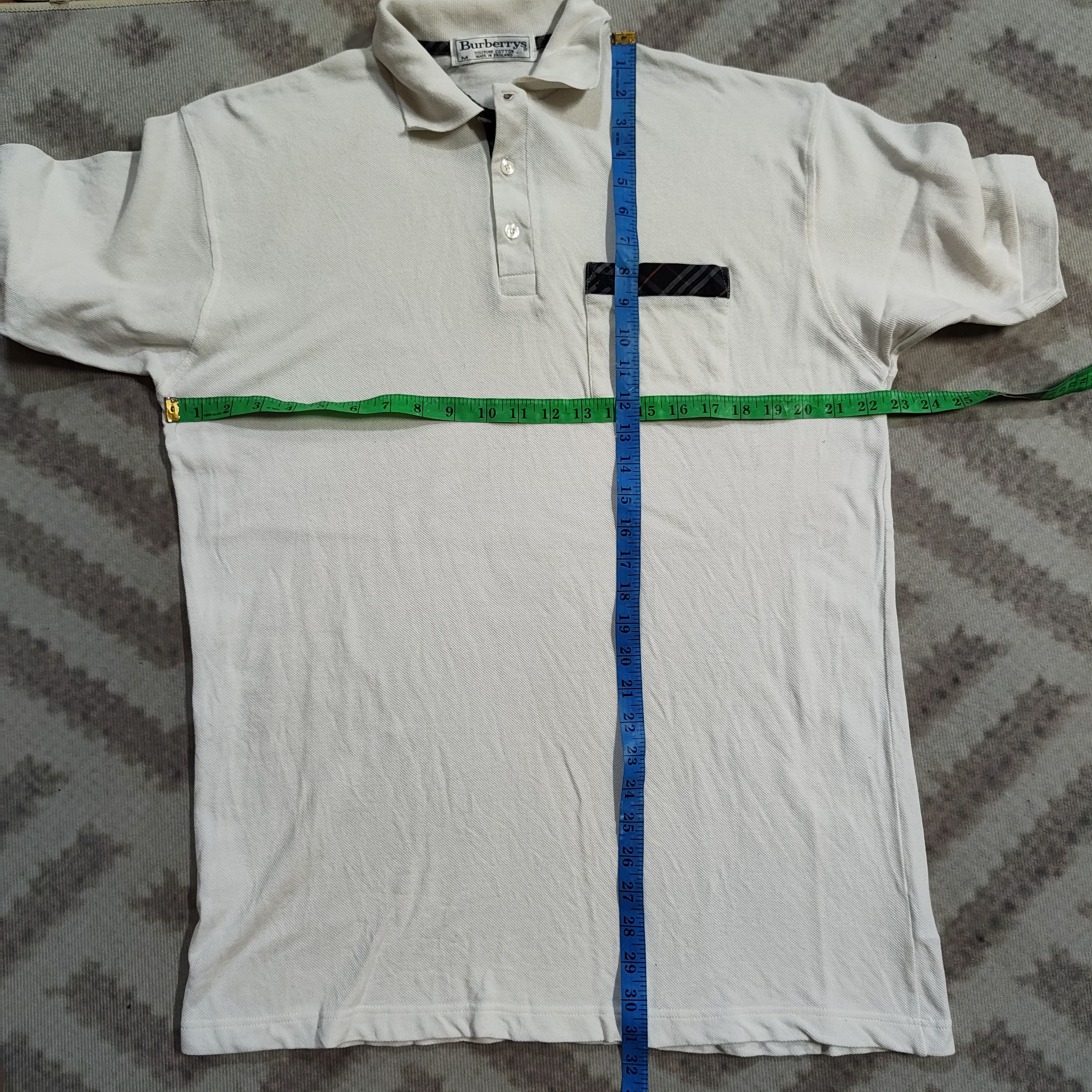 Burberry Vintage 90s BURBERRYS Nova Check Polo Tee Size US M / EU 48-50 / 2 - 9 Thumbnail