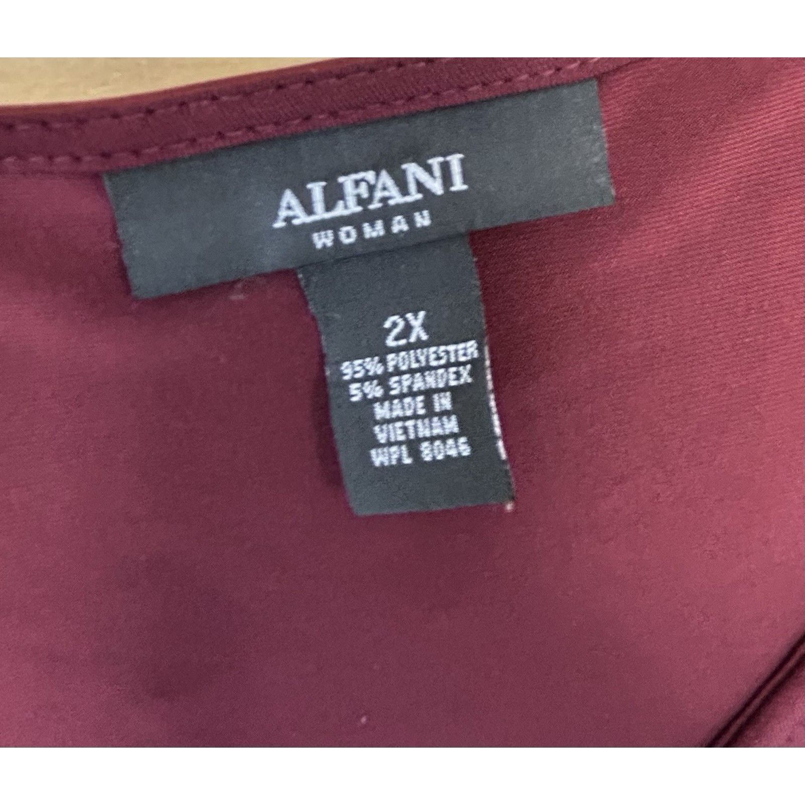 Alfani ALFANI SZ 2X Burgundy Off Shoulder Sheath Midi Dress Size XXL / US 16-18 / IT 52-54 - 6 Thumbnail
