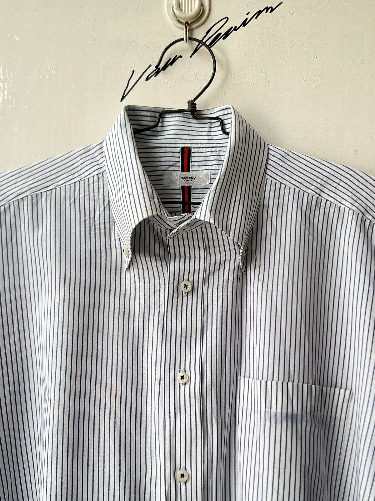 Yohji Yamamoto SACSNY Y’SACCS Yohji Yamamoto Striped Shirt Size US L / EU 52-54 / 3 - 12 Thumbnail
