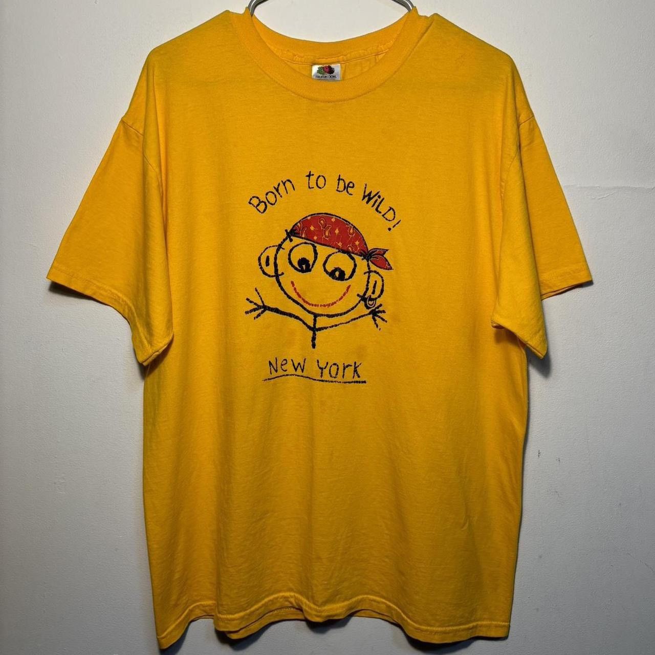 Vintage Early 2000s Yellow “Born to be Wild!” New York T-shirt Size US XL / EU 56 / 4 - 1 Thumbnail