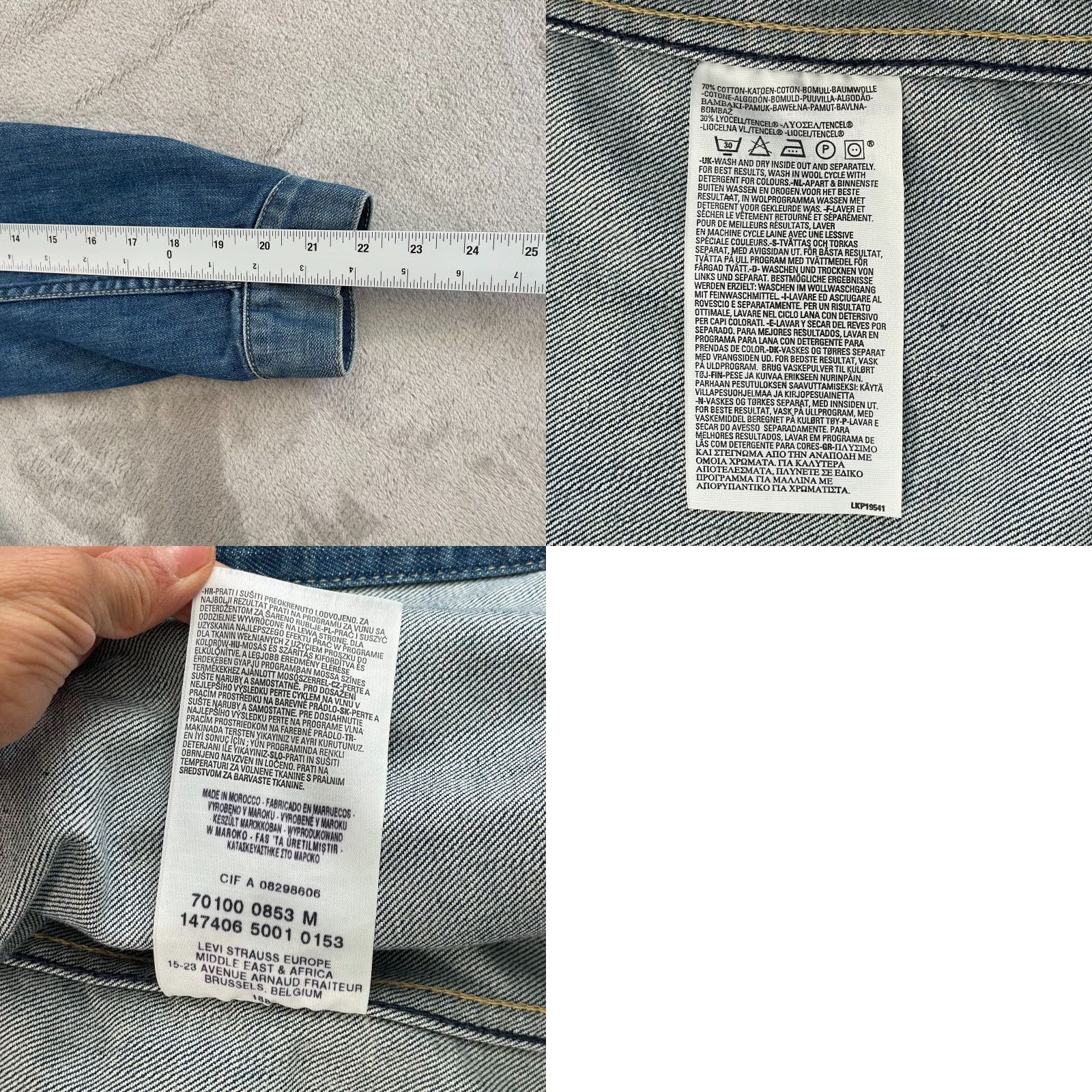 Levi's VINTAGE Levi's Engineered Jacket Men Medium Blue Washed Denim Red Tab 70100-0853 Size US M / EU 48-50 / 2 - 9 Thumbnail