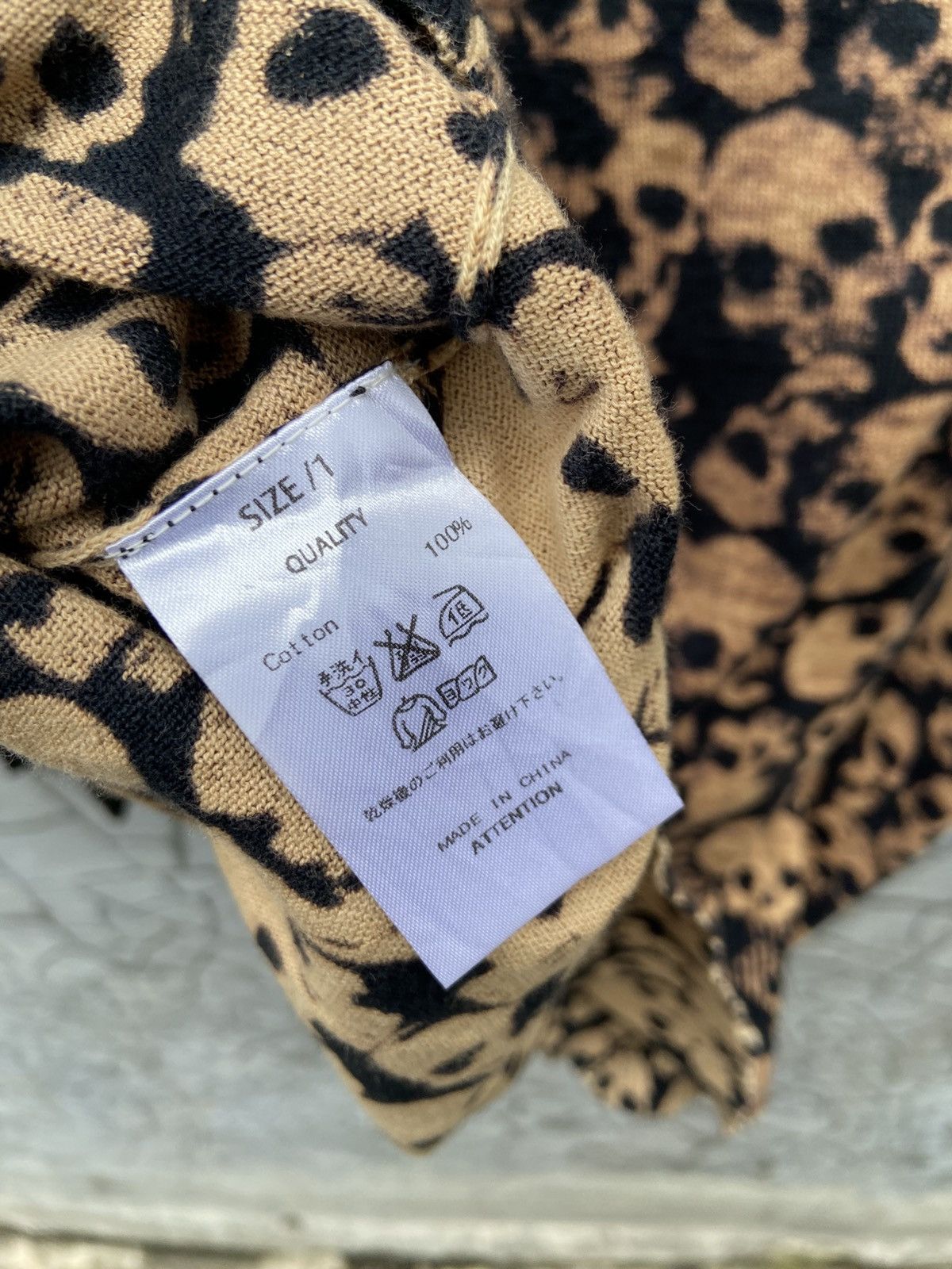 Japanese Brand Y2K Gothic Wild Party Japan Jacquard Skull Longsleeve Size US M / EU 48-50 / 2 - 7 Thumbnail
