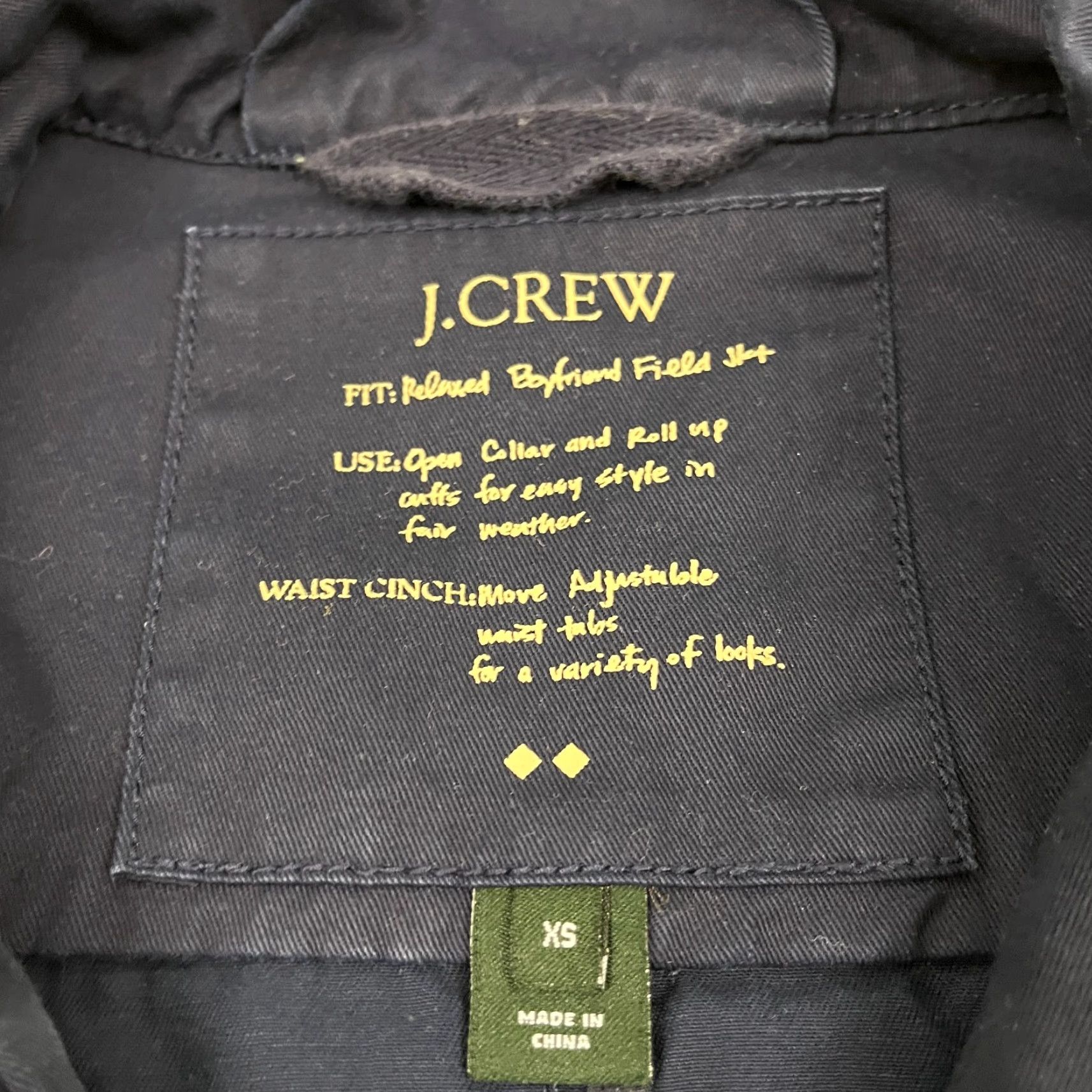 J.Crew J Crew Jacket Womens XS Navy Blue Relaxed Utility Barn Roll Cuff Size XS / US 0-2 / IT 36-38 - 2 Thumbnail