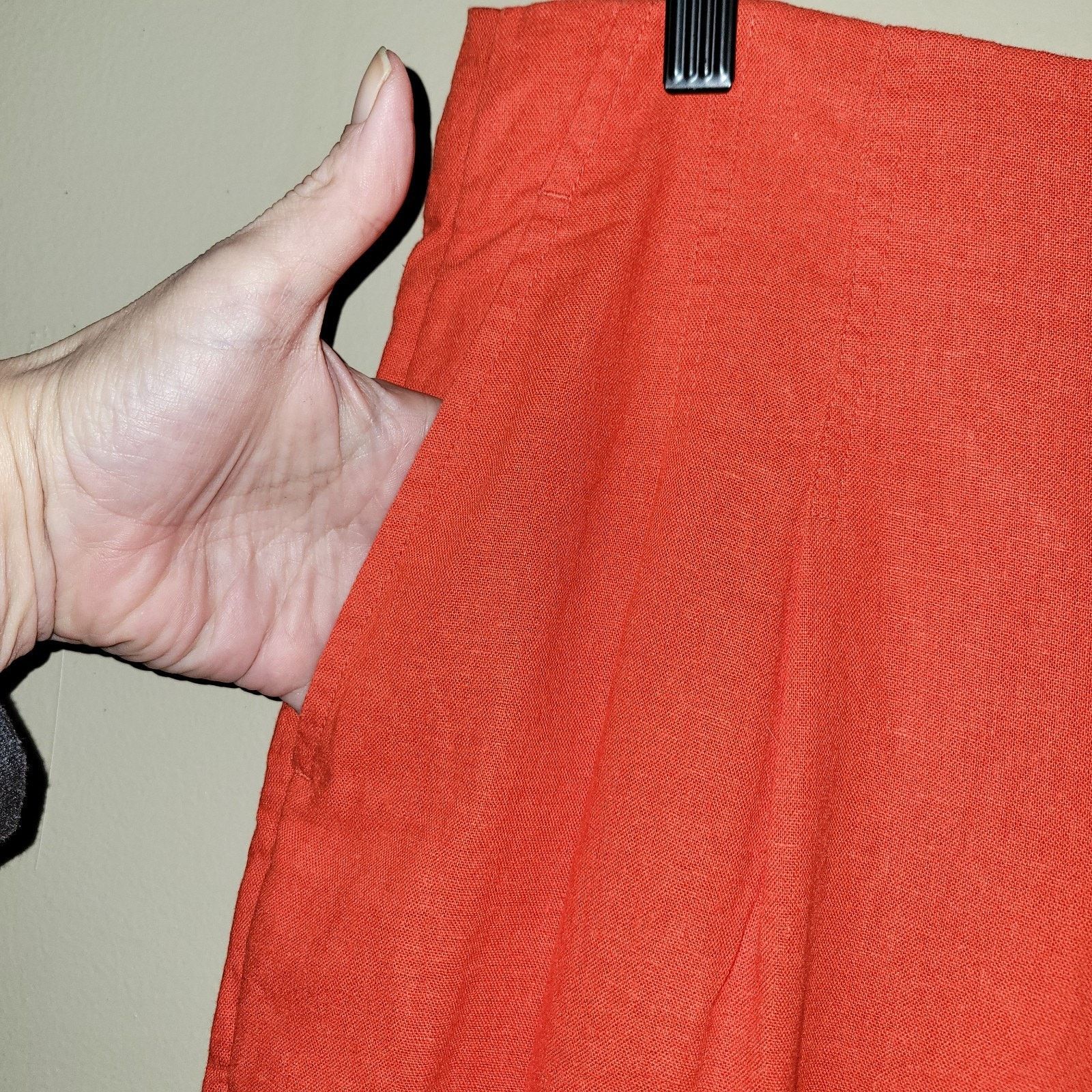 & Other Stories Women's a. new day red pleated linen/rayon blend pants SZ 8 Size 30" / US 8 / IT 44 - 5 Thumbnail