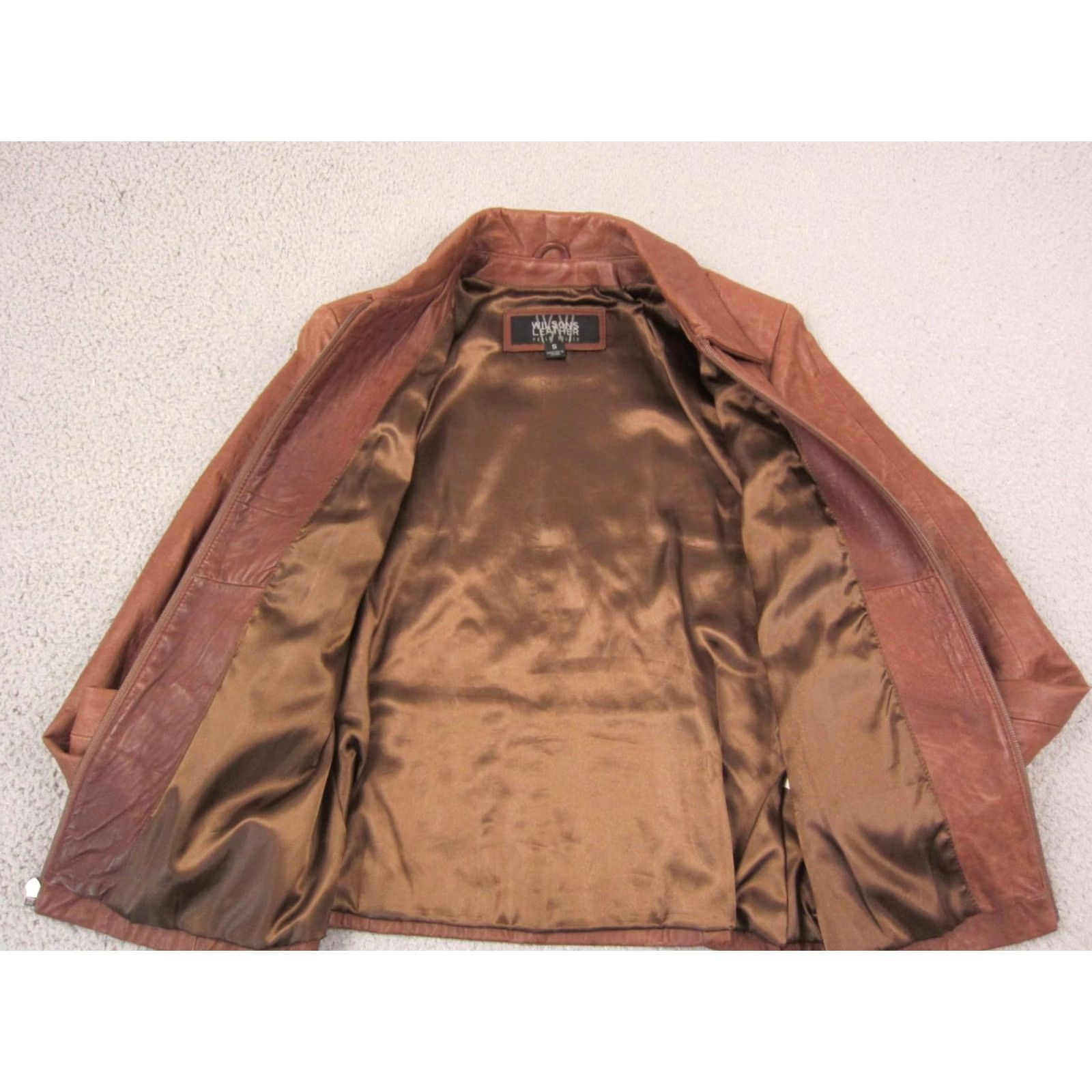 Vintage VINTAGE Wilsons Leather Jacket Womens Small Brown Pelle Studio Full Zip 90s Style Basic Jacket 90s Womens Black? Size S / US 4 / IT 40 - 3 Thumbnail