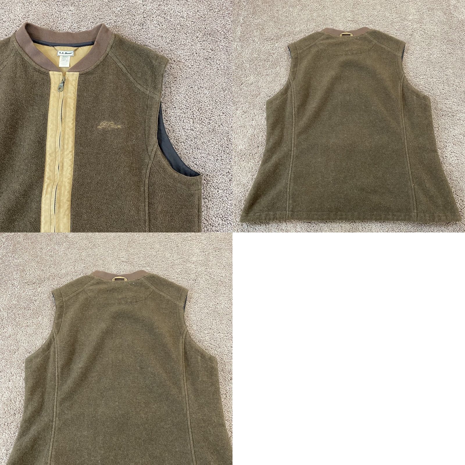 Vintage LL BEAN Vest Mens XL Brown Full Zip Sweater Fleece Pullover Hike Trail Size US XL / EU 56 / 4 - 8 Thumbnail