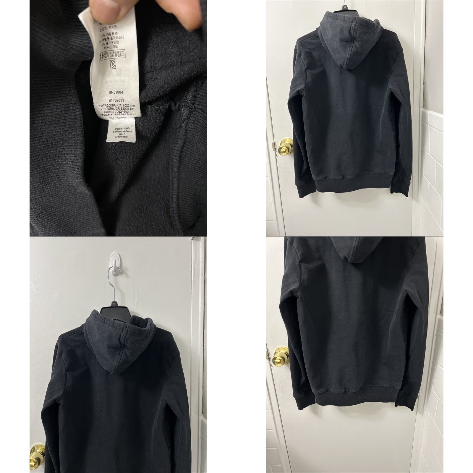 Patagonia Patagonia Hoodie P-6 Logo Uprisal Mens XS Black Pullover Sweatshirt Size US XS / EU 42 / 0 - 8 Thumbnail