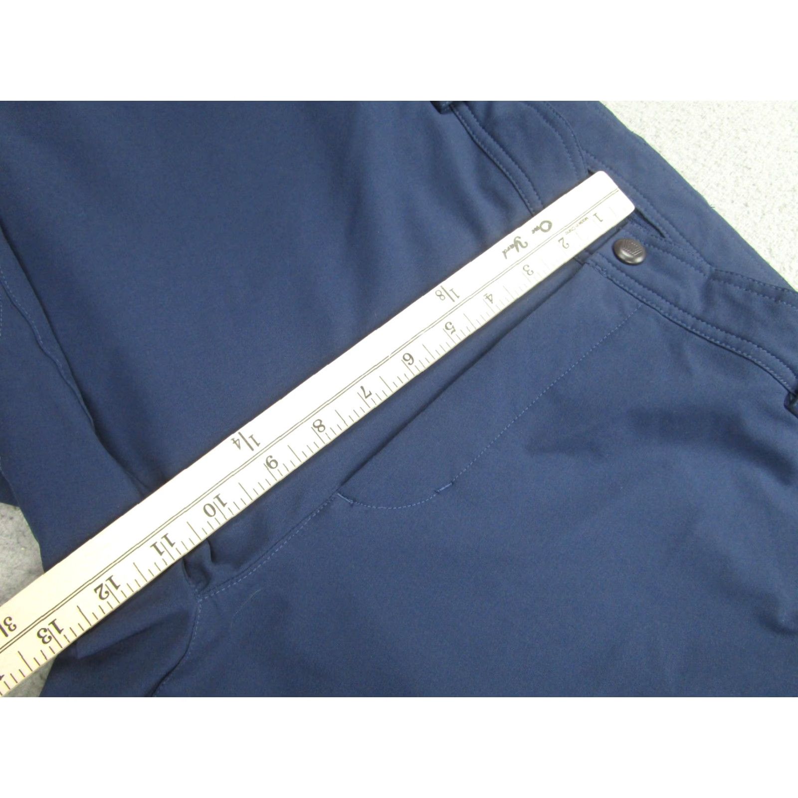 Vintage Mack Weldon Jogger Pants Mens XL Navy Blue Stretch Cuffed Zip Pockets Athletic Cross-Body Life: Activewear Casual Size US 36 / EU 52 - 5 Thumbnail
