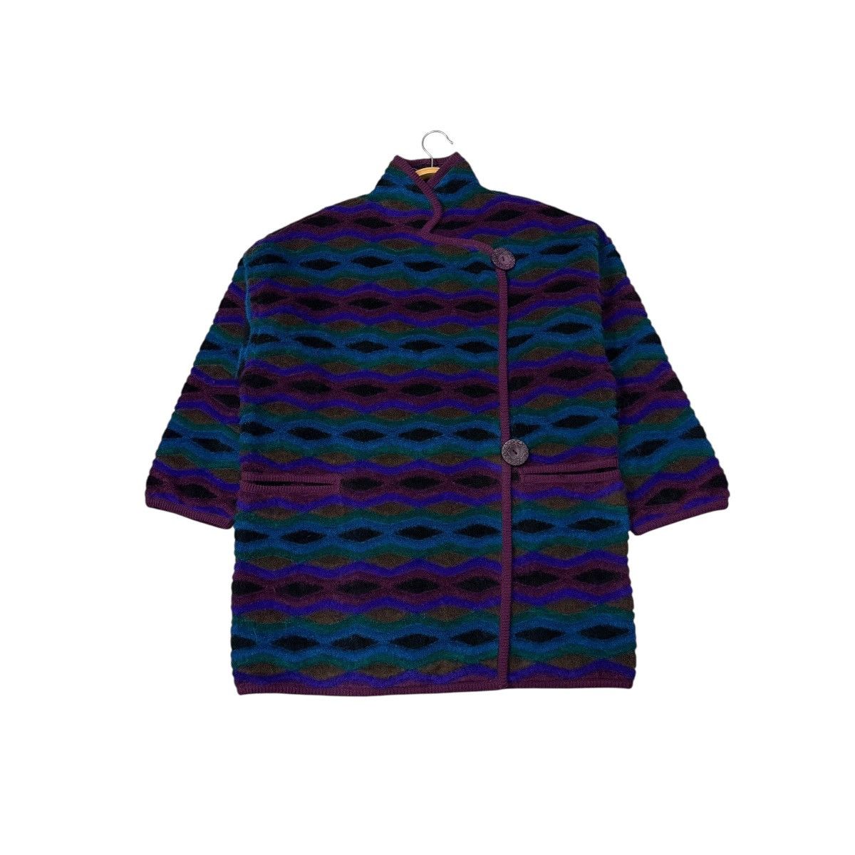 Missoni Vintage Missoni Reversible Wool Mohair Puffer Light Jacket Size L / US 10 / IT 46 - 1 Thumbnail
