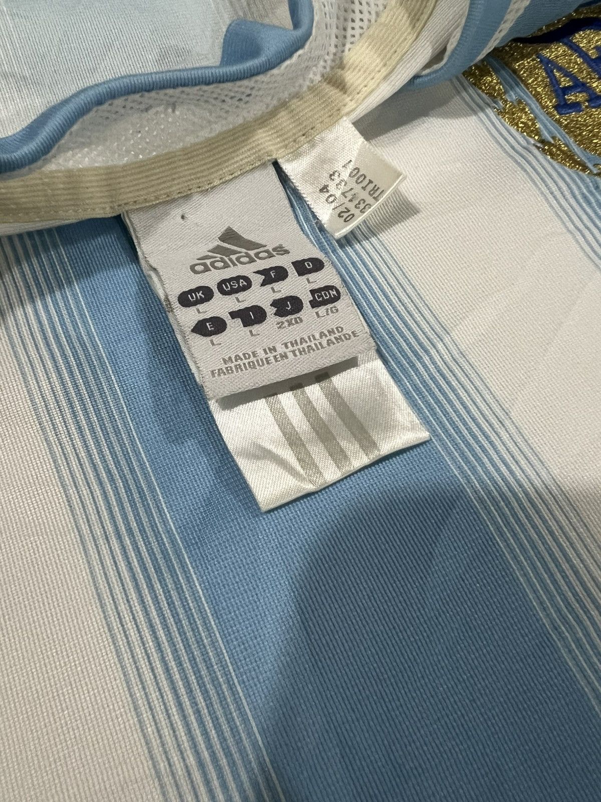 Adidas × Vintage Vintage 2004 FIFA WC Argentina Home Jersey Kit Size US L / EU 52-54 / 3 - 6 Thumbnail