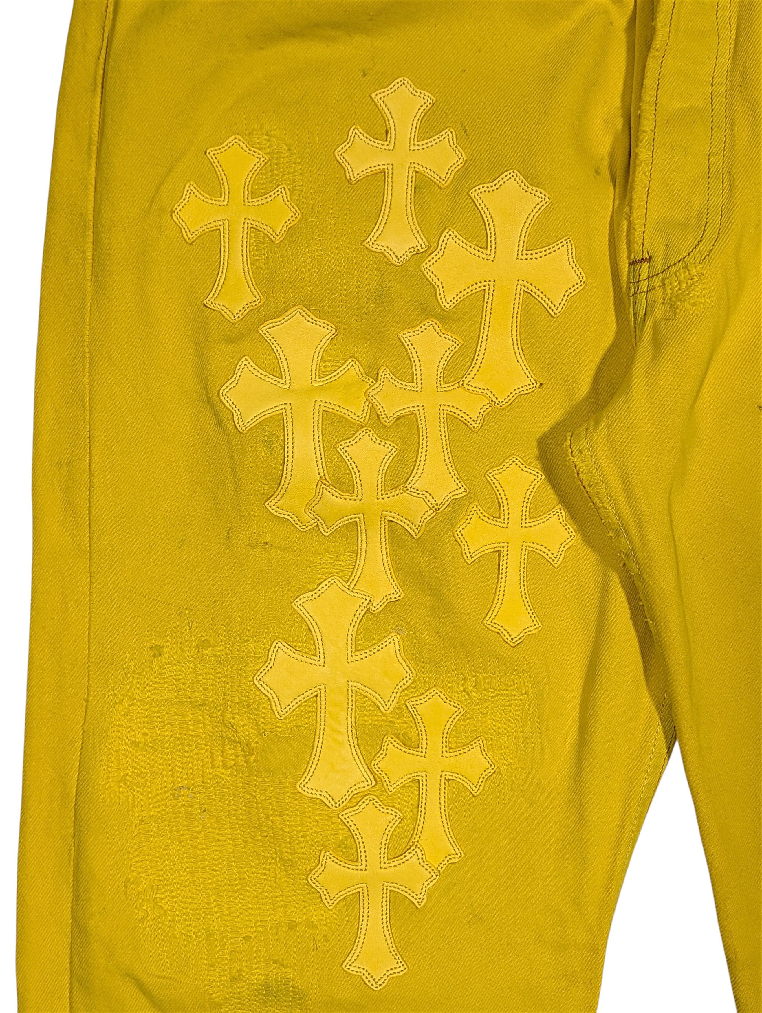 Chrome Hearts Chrome Hearts 2025 Yellow Vegas Cross Patch Levis Jeans Size US 38 / EU 54 - 6 Thumbnail