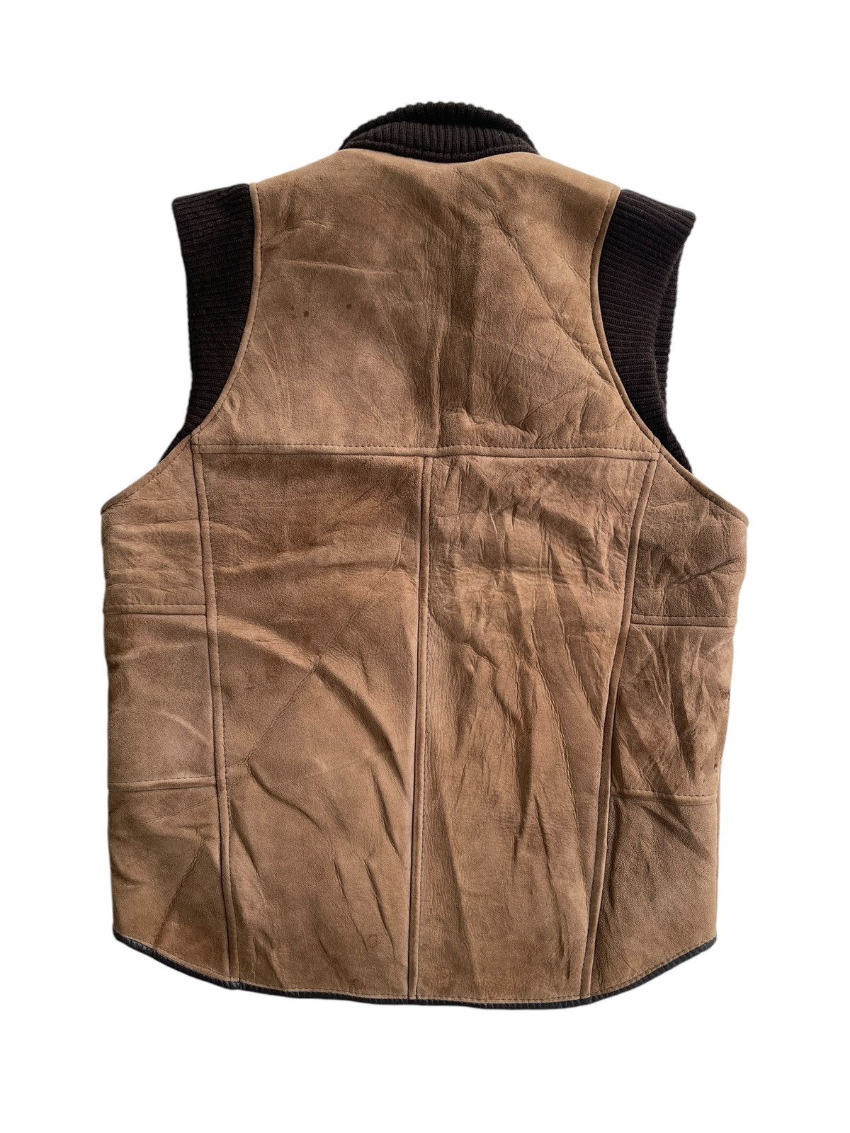 Vintage Vintage Sheepskin Shearling Suede Leather Vest Size US S / EU 44-46 / 1 - 3 Thumbnail