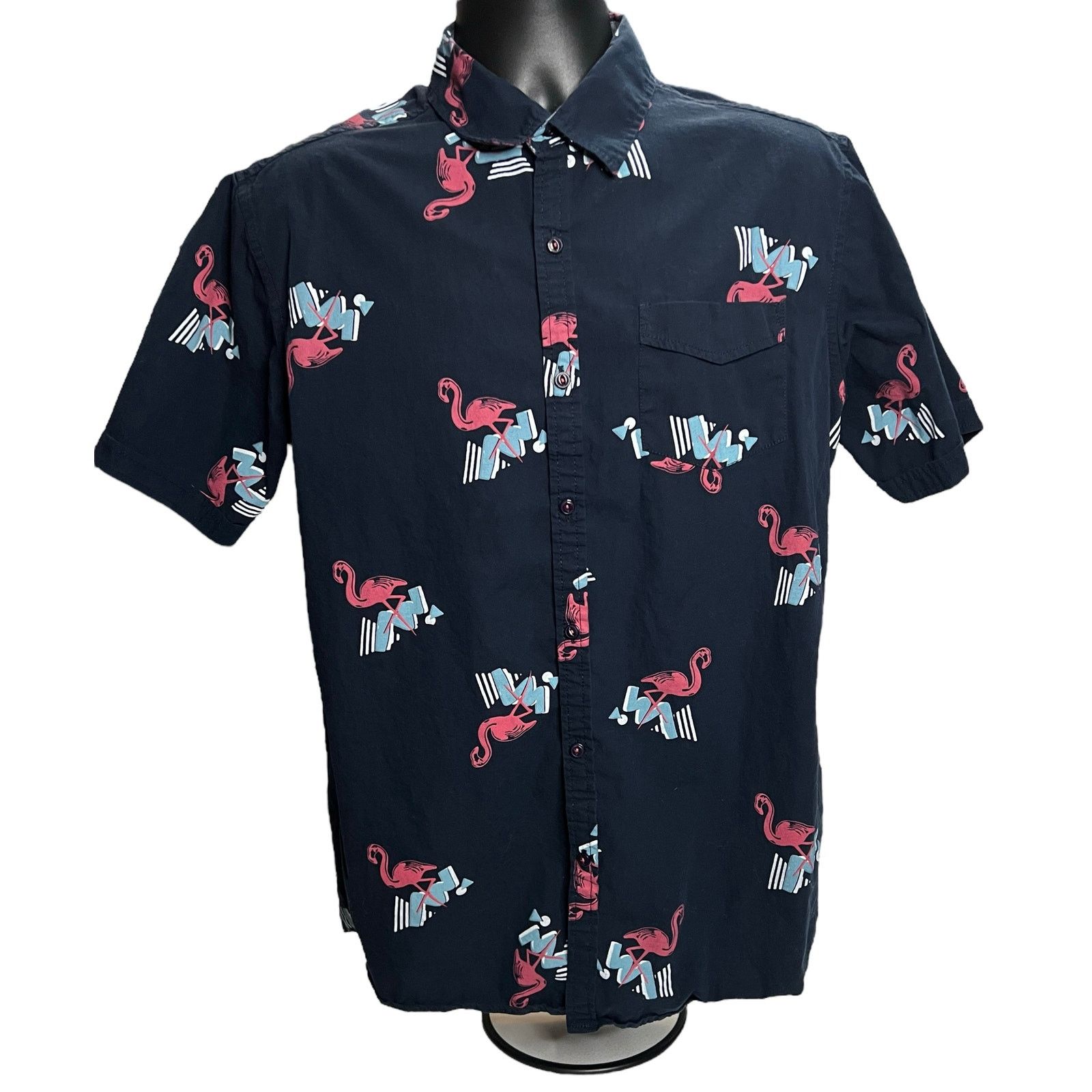 Other Broken Threads Short Sleeve Button Up Shirt Flamingo XL Size US XL / EU 56 / 4 - 1 Thumbnail
