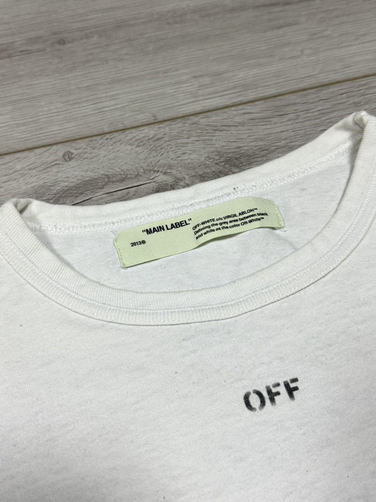 Off-White 🔥"Seeing Things" Off-White brushed tee Oversized Size US M / EU 48-50 / 2 - 7 Thumbnail