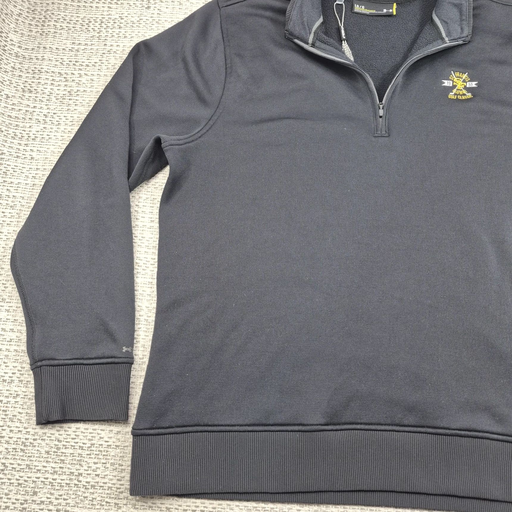 Under Armour Under Armour ColdGear Storm Pullover Mens Large Black 1/4 Zip Golf Fleece Top Size US L / EU 52-54 / 3 - 3 Thumbnail