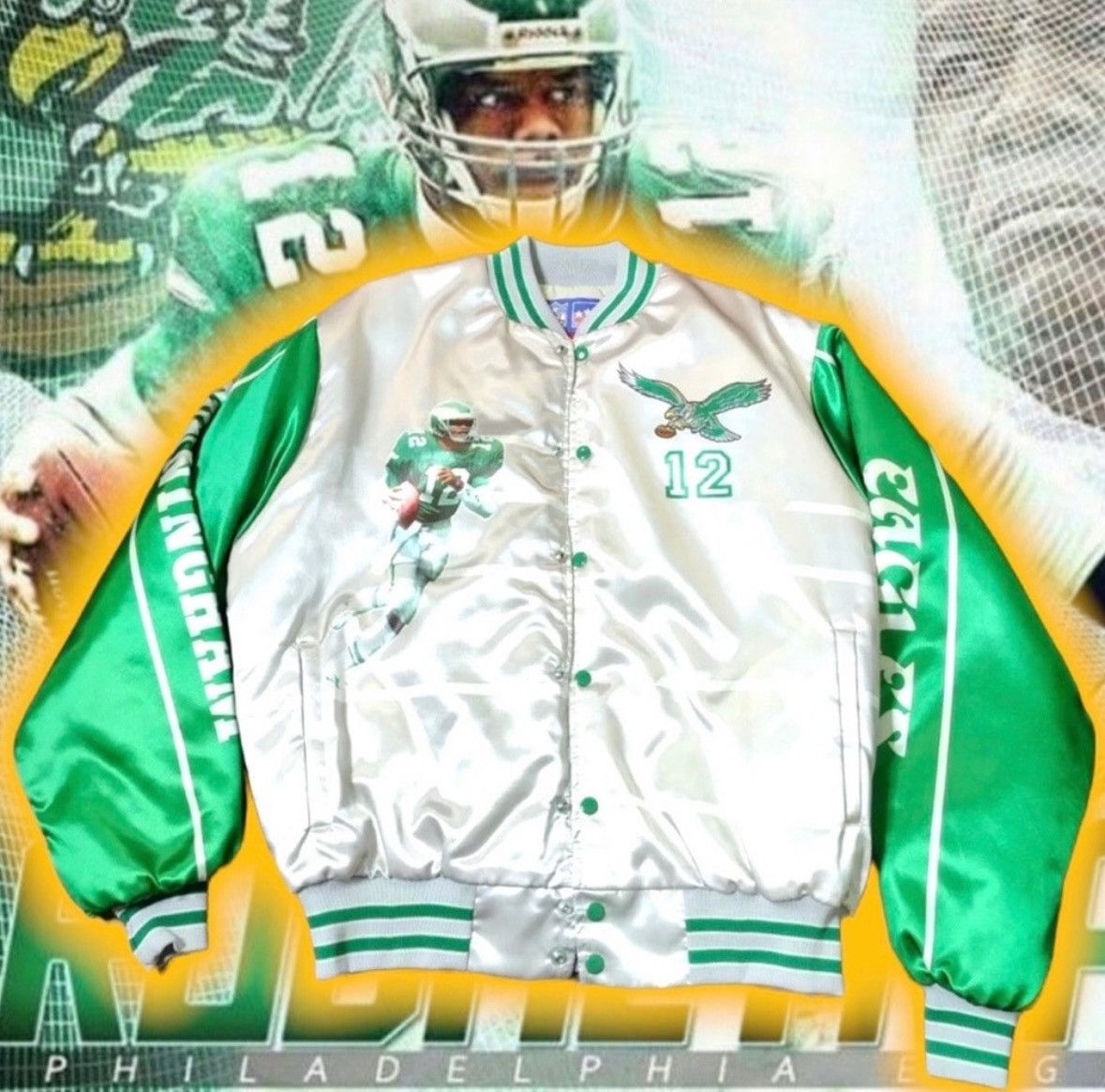 NFL × Starter × Vintage 💎 ViNTaGe 💎 Philadelphia Eagles STaRLiNe FaNiMaTioN JaCKeT 🧥 Size US M / EU 48-50 / 2 - 2 Thumbnail