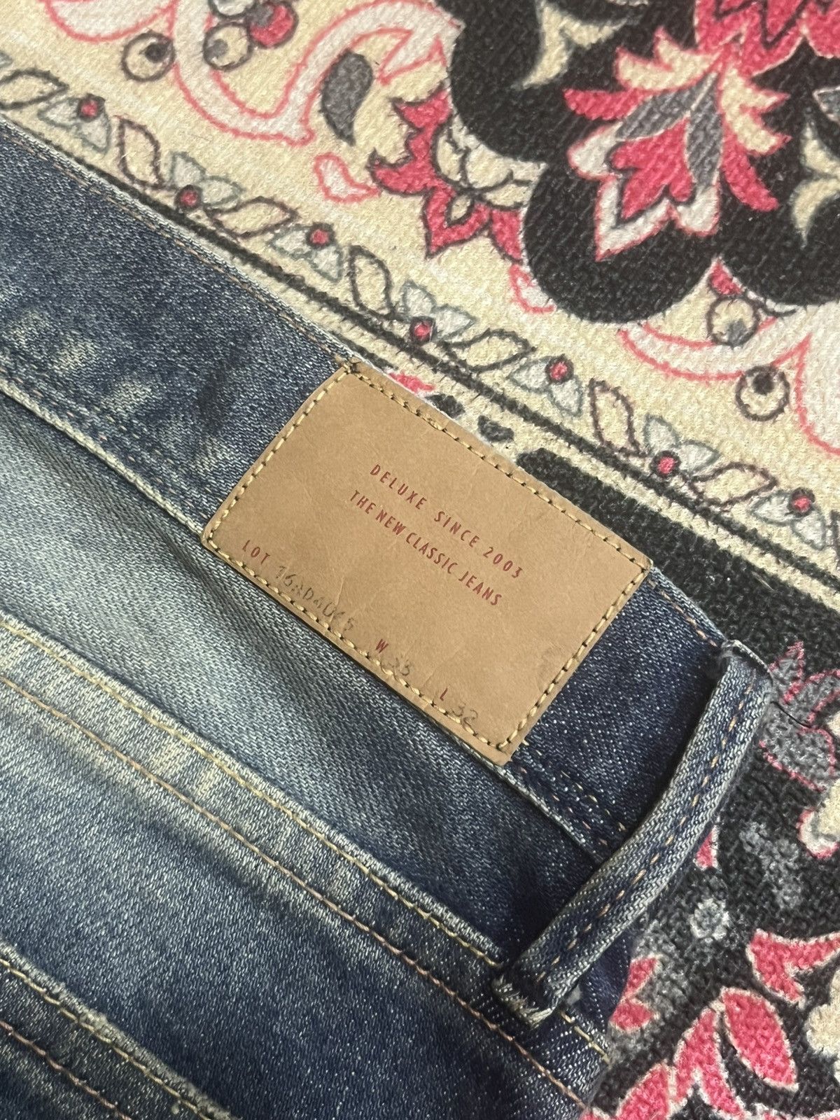 DELUXE Japanese Brand Deluxe Stockholm Sashiko Distressed Jeans Size US 32 / EU 48 - 9 Thumbnail