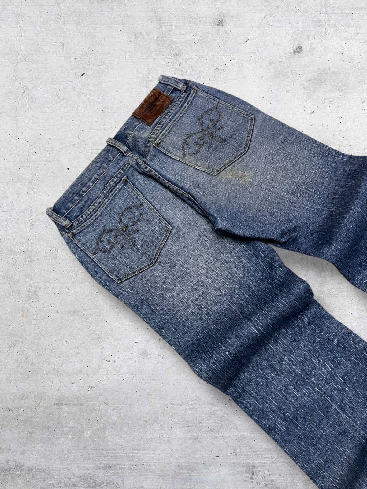 Polo Ralph Lauren VINTAGE POLO RALPH LAUREN 90S DESIGNER FLARED ICONIC DENIM Size US 27 - 15 Thumbnail