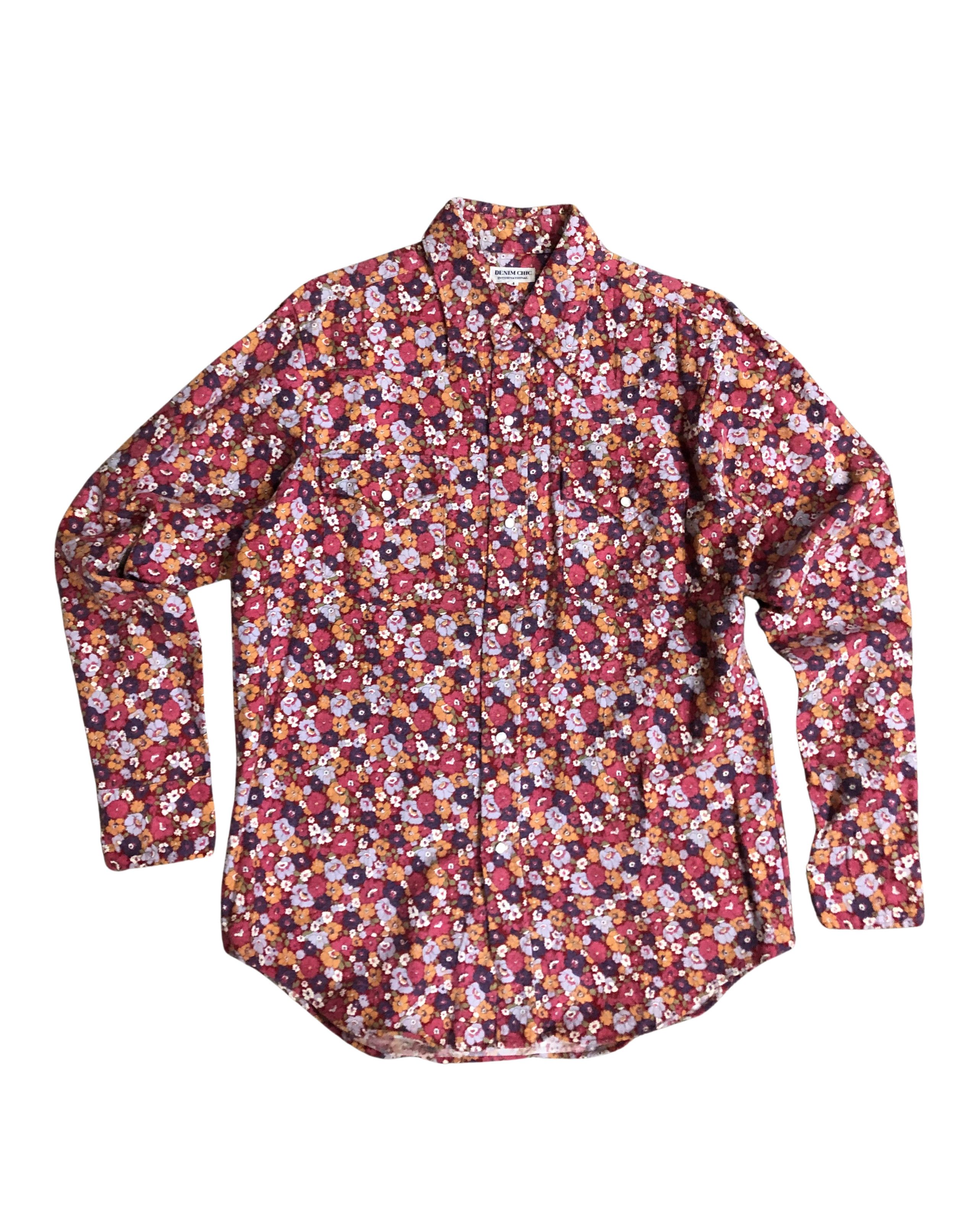 Japanese Brand Vintage Denim Chic International Floral Western Shirt Size US M / EU 48-50 / 2 - 1 Thumbnail