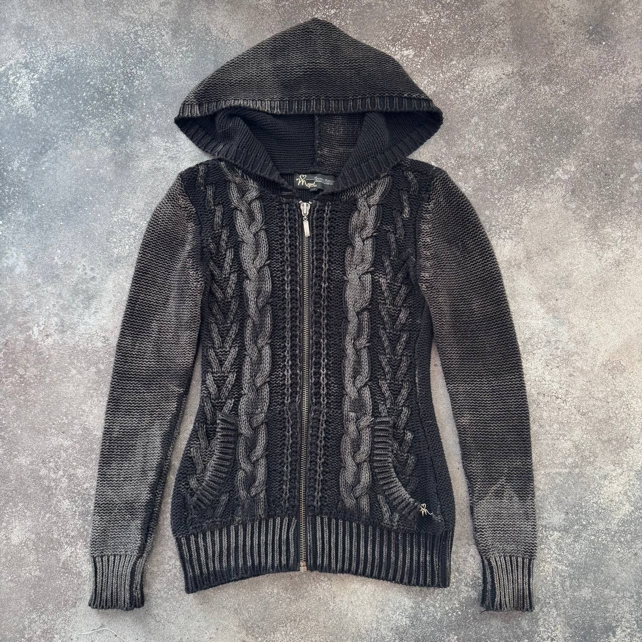 20471120 Avant Garde Washed Knit Zip Sweater Size S / US 4 / IT 40 - 1 Thumbnail