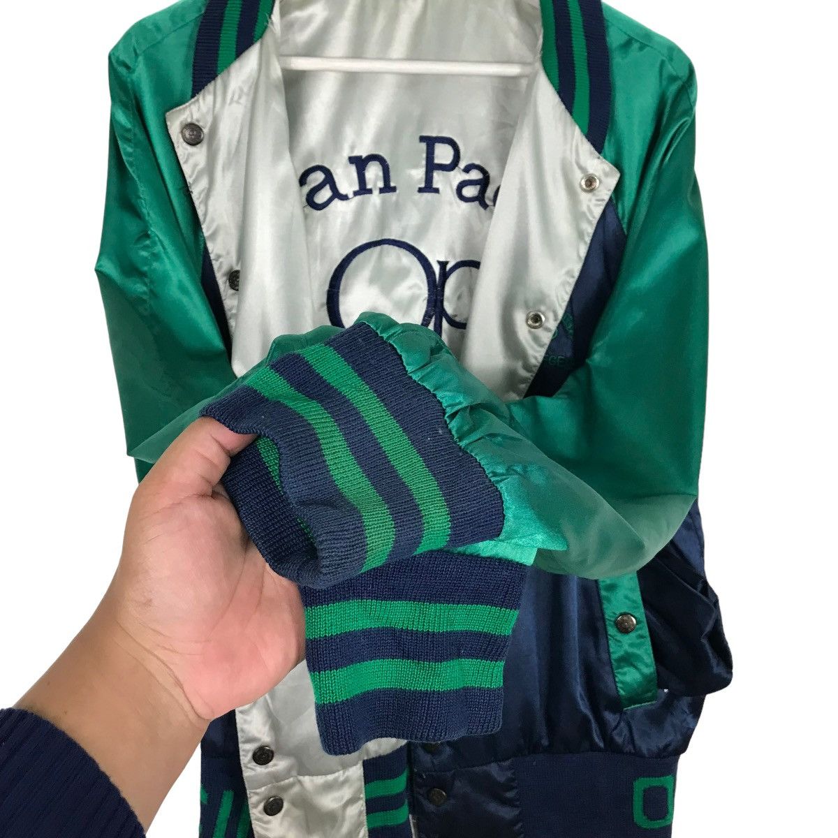 Ocean Pacific × Vintage 💥 VINTAGE 1980s OCEAN PACIFIC REVERSIBLE SATIN JACKET Size US M / EU 48-50 / 2 - 18 Thumbnail