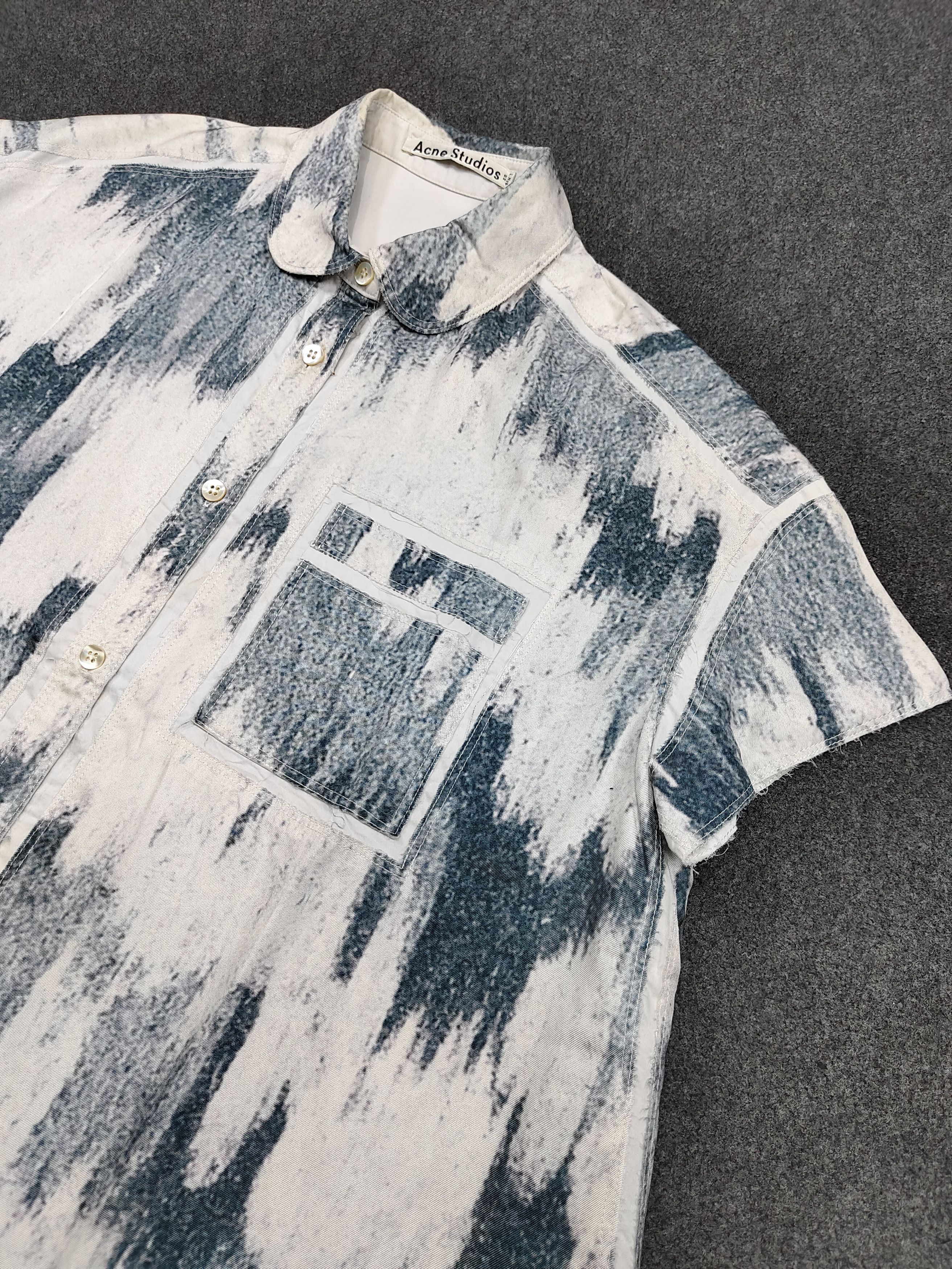 Acne Studios SS14 Acne Studios- Abstract Rogue Silk Patch Panel Shirt Size M / US 6-8 / IT 42-44 - 7 Thumbnail