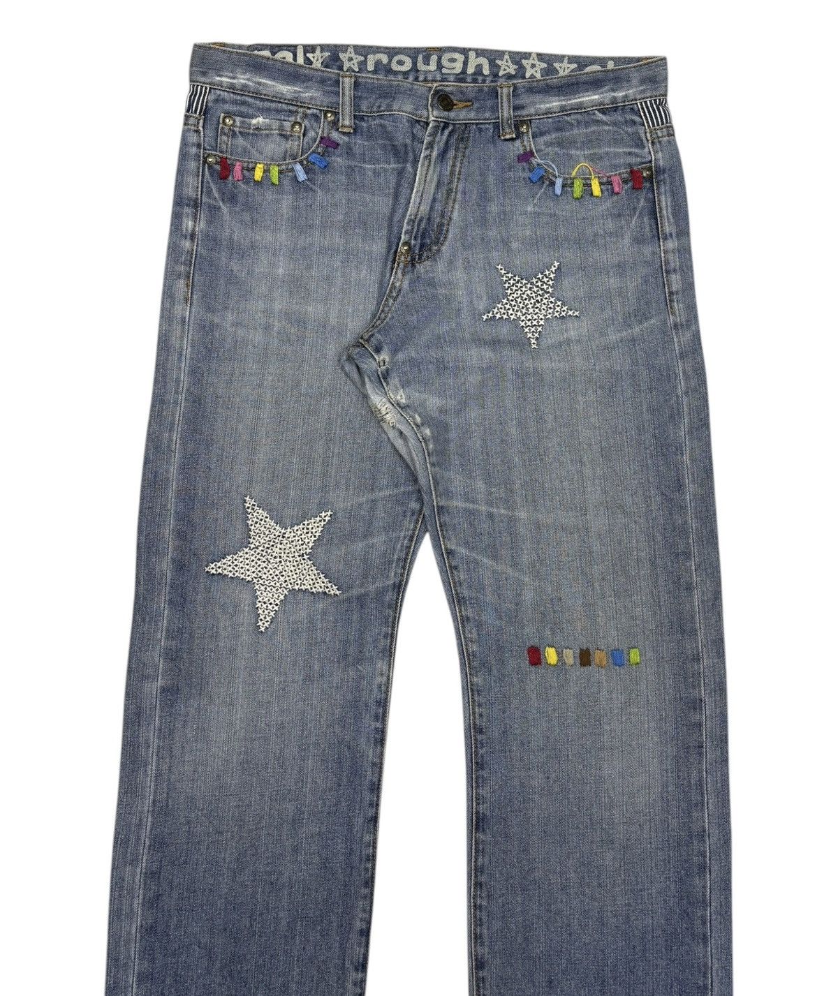 Other 🔥Vintage UNION MADE Patchwork Distressed Denim Jeans Size US 34 / EU 50 - 3 Thumbnail