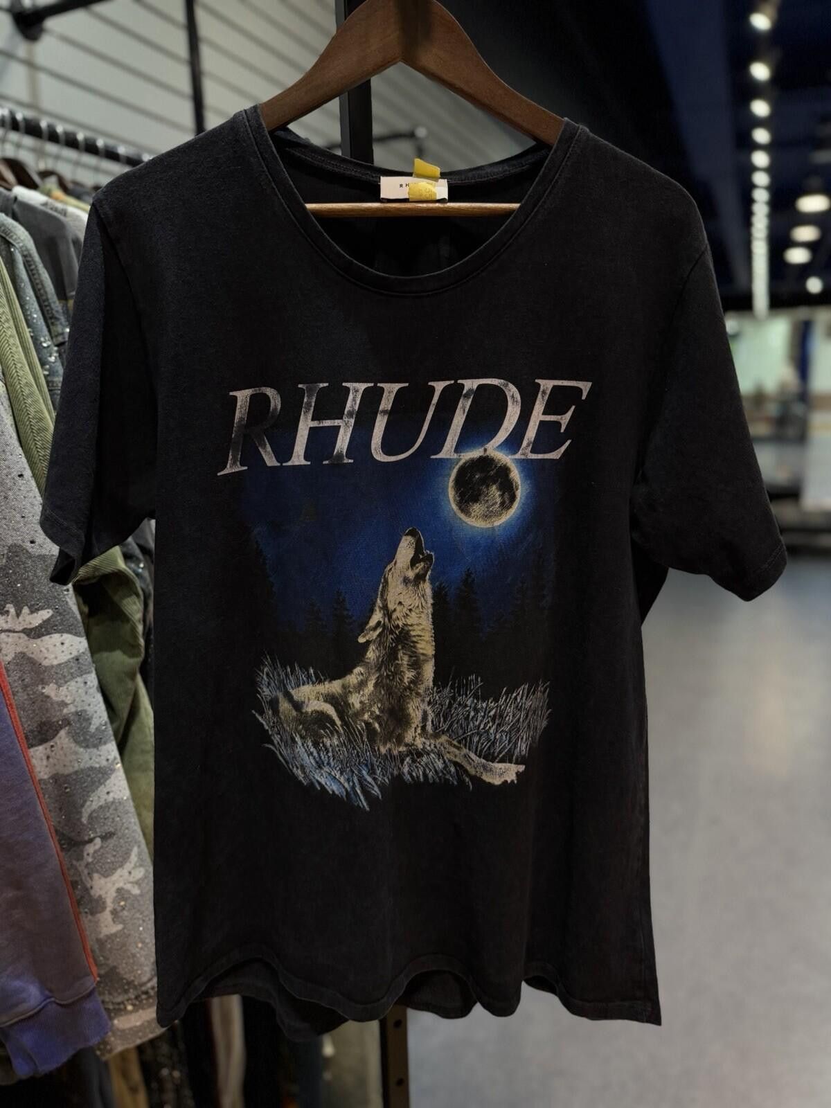 Rhude Rhude Tee Shirt Blue Wolf Logo 100% Authentic Size (Medium) Size US M / EU 48-50 / 2 - 3 Thumbnail